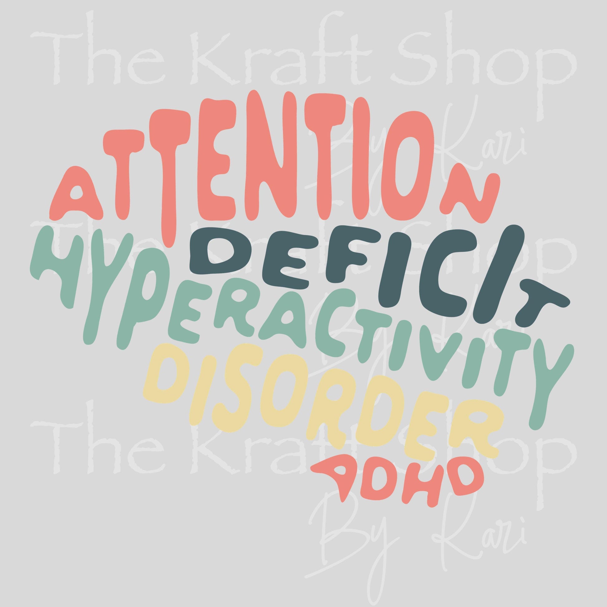 UV DTF Attention Deficit ADHD decal #4759