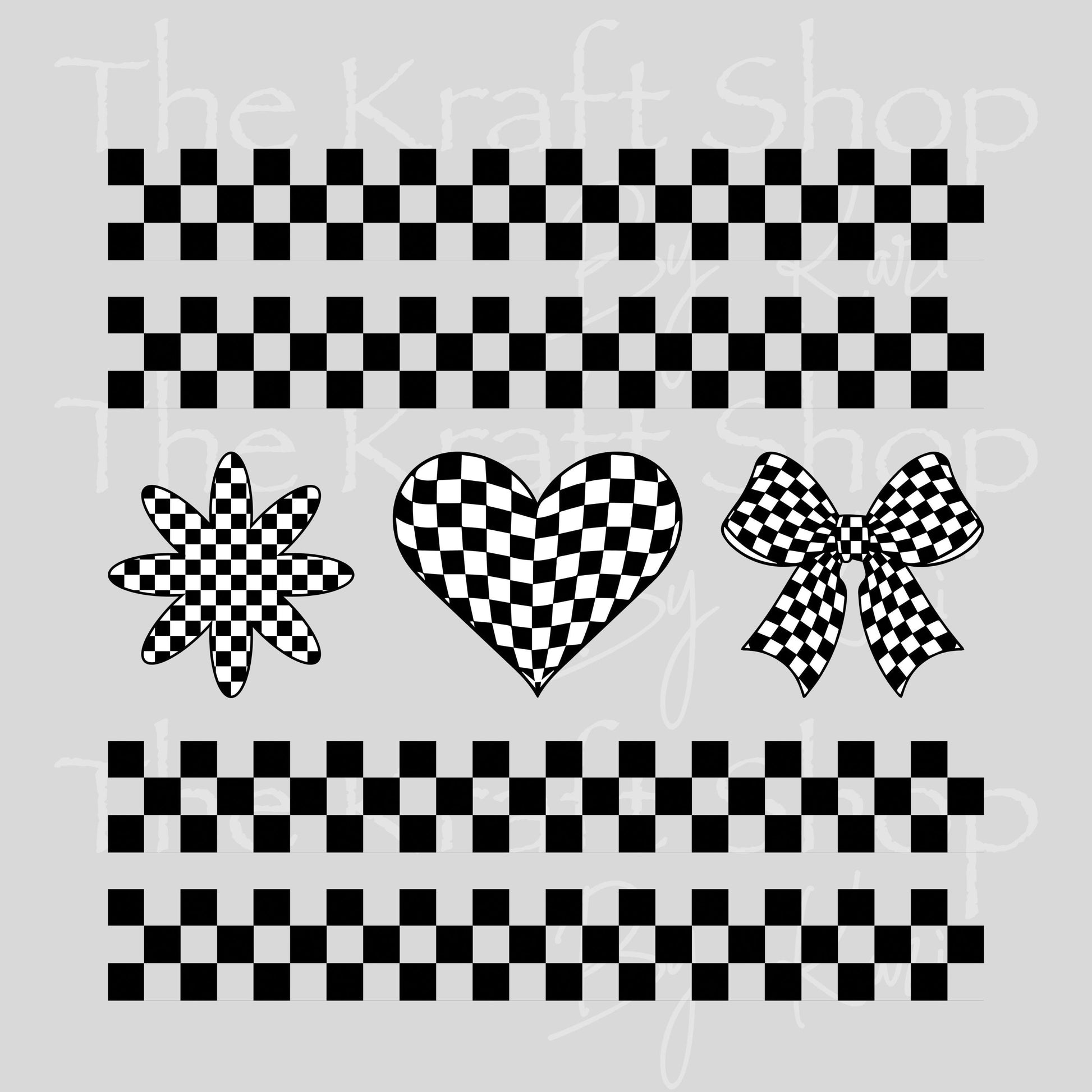 UV DTF All Checkered element 10x10 sheet bundle decal, permanent sticker. #10519