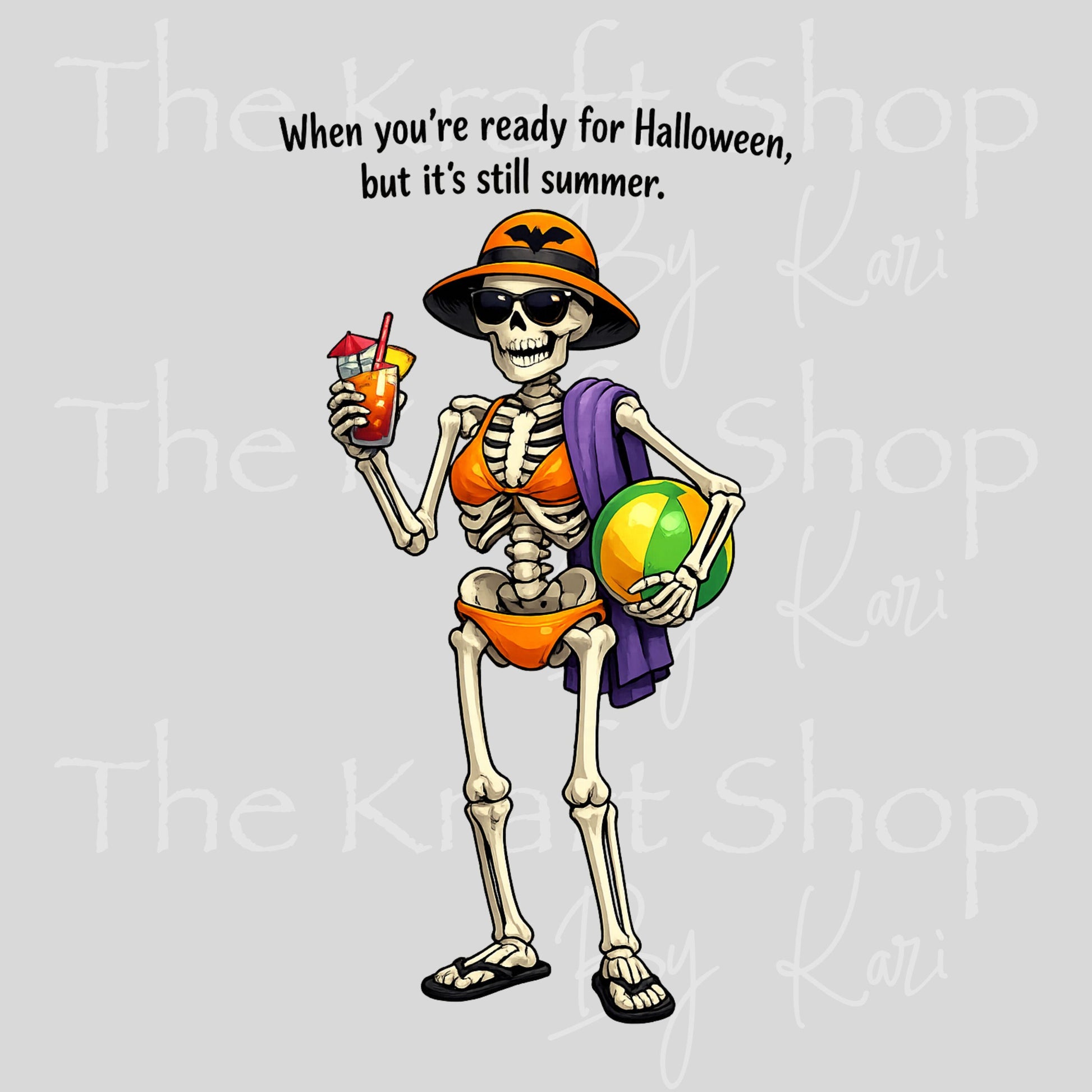 UV DTF When you are ready for Halloween Spooky Summer Summerween spooky decal #7715
