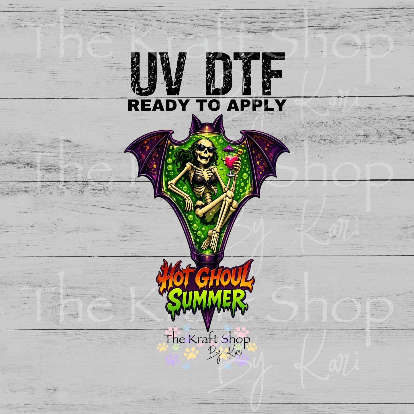 UV DTF Hot Ghoul Summer Halloween Spooky Summer Summerween decal #7717