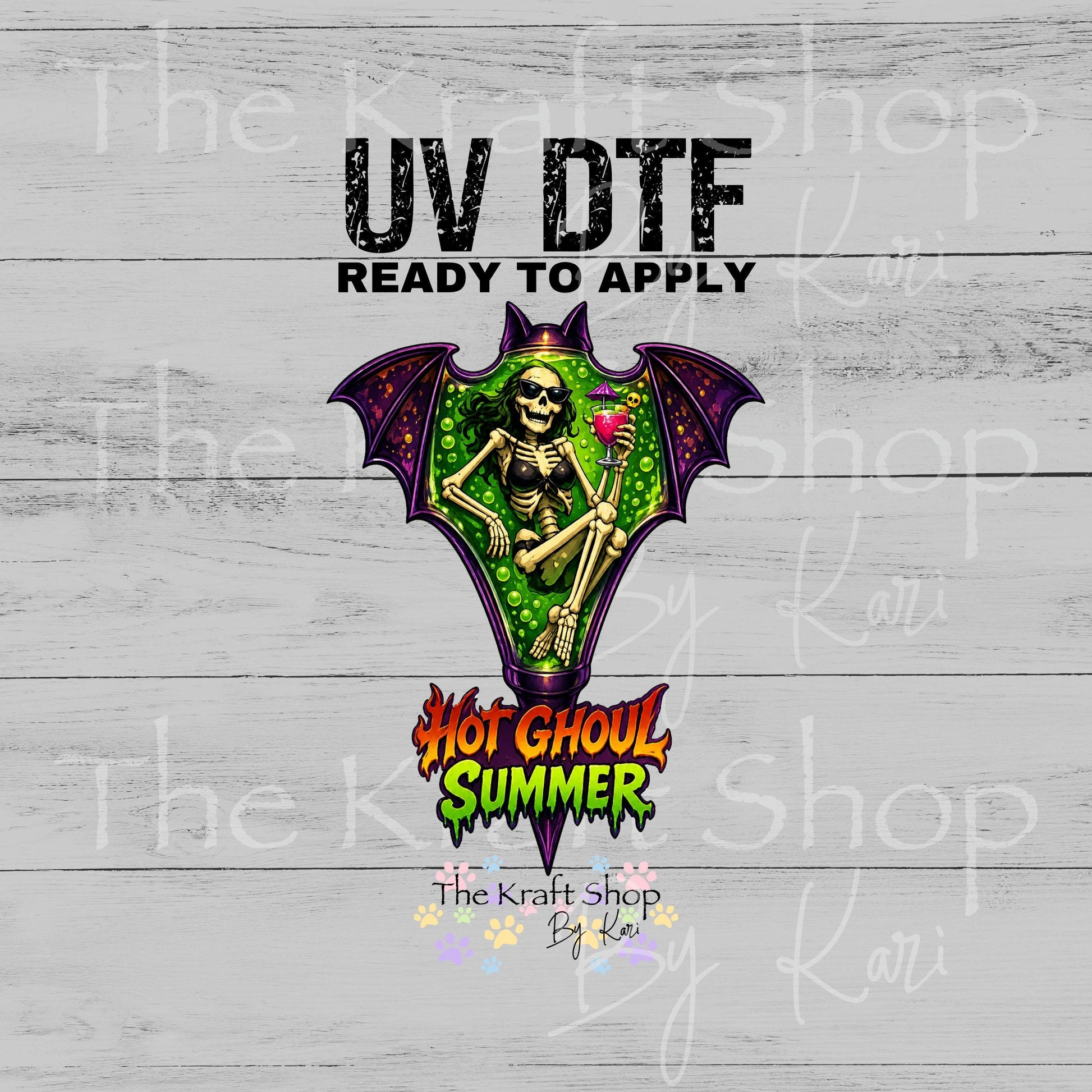 UV DTF Hot Ghoul Summer Halloween Spooky Summer Summerween decal #7717