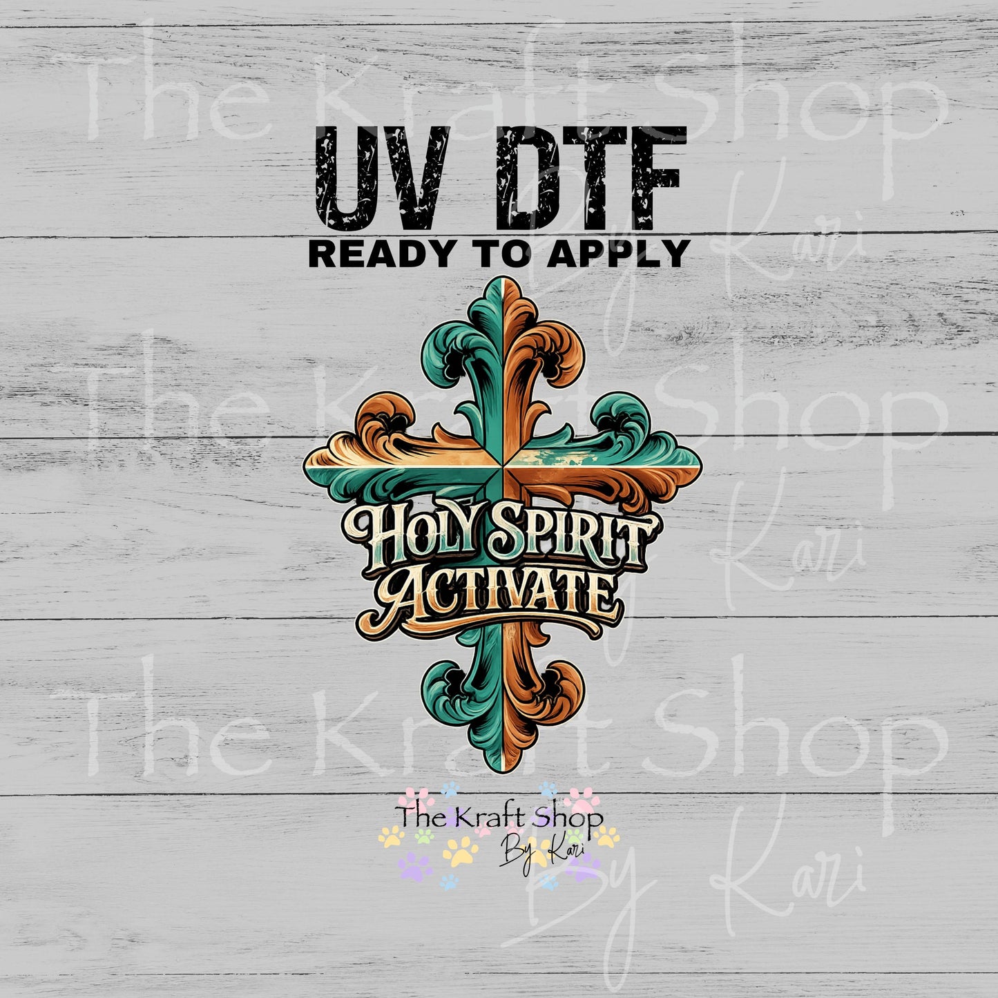 UV DTF Holy Spirit Activate decal. Permanent sticker #4781