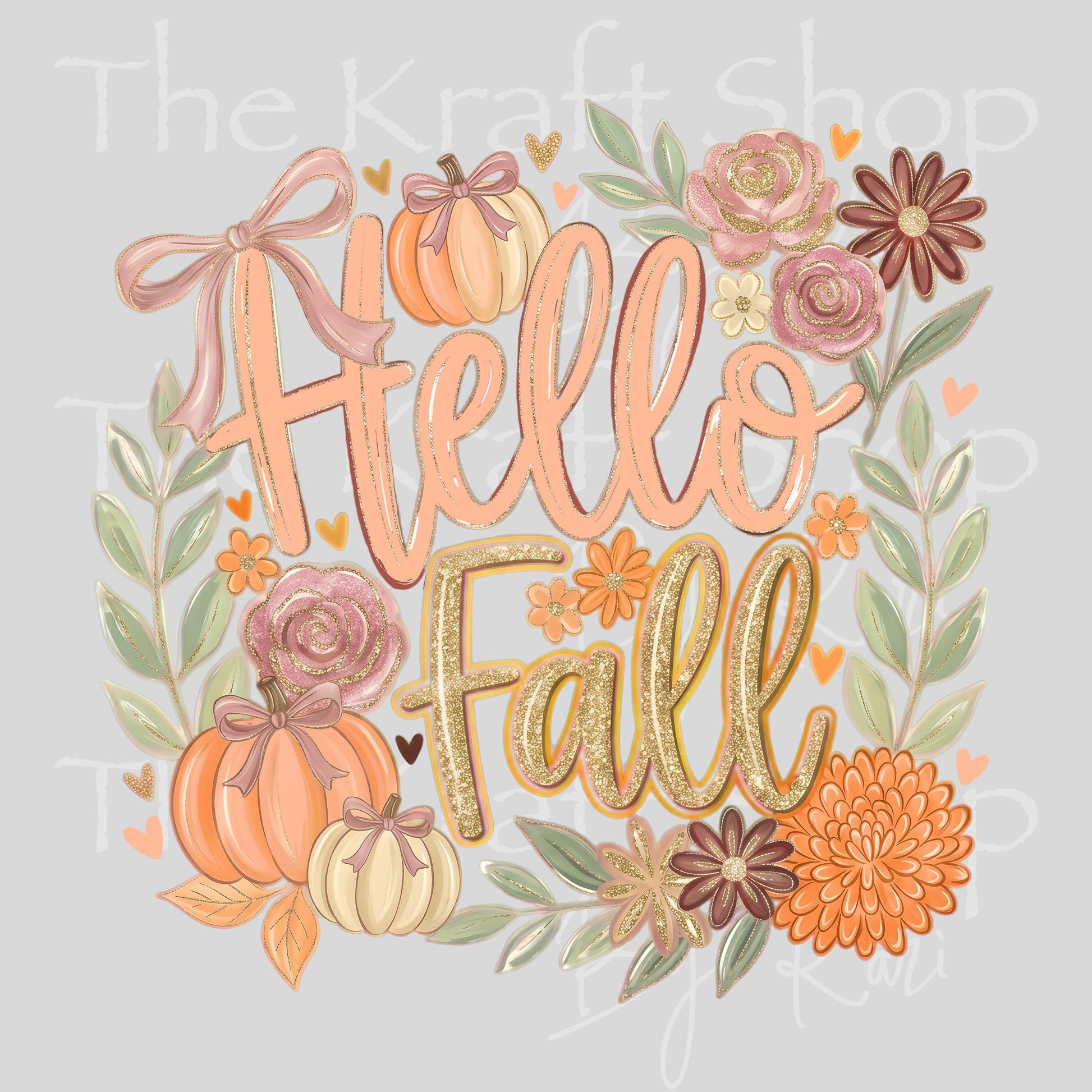UV DTF Pastel Hello Fall Halloween decal #7725