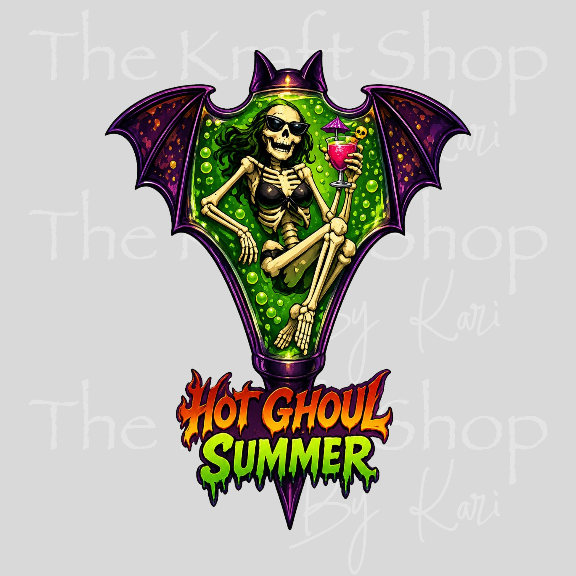 UV DTF Hot Ghoul Summer Halloween Spooky Summer Summerween decal #7717