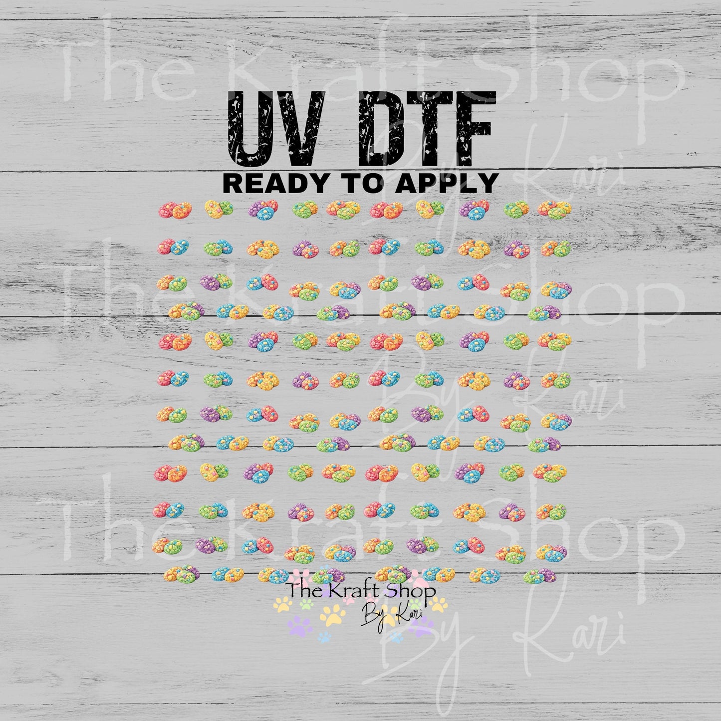 UV DTF Pebble cereal element 8x8 or 10x10 sheet bundle decal, permanent sticker. #10529