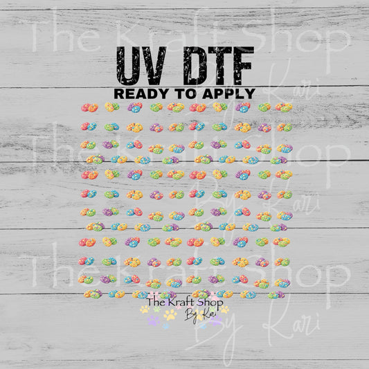 UV DTF Pebble cereal element 8x8 or 10x10 sheet bundle decal, permanent sticker. #10529