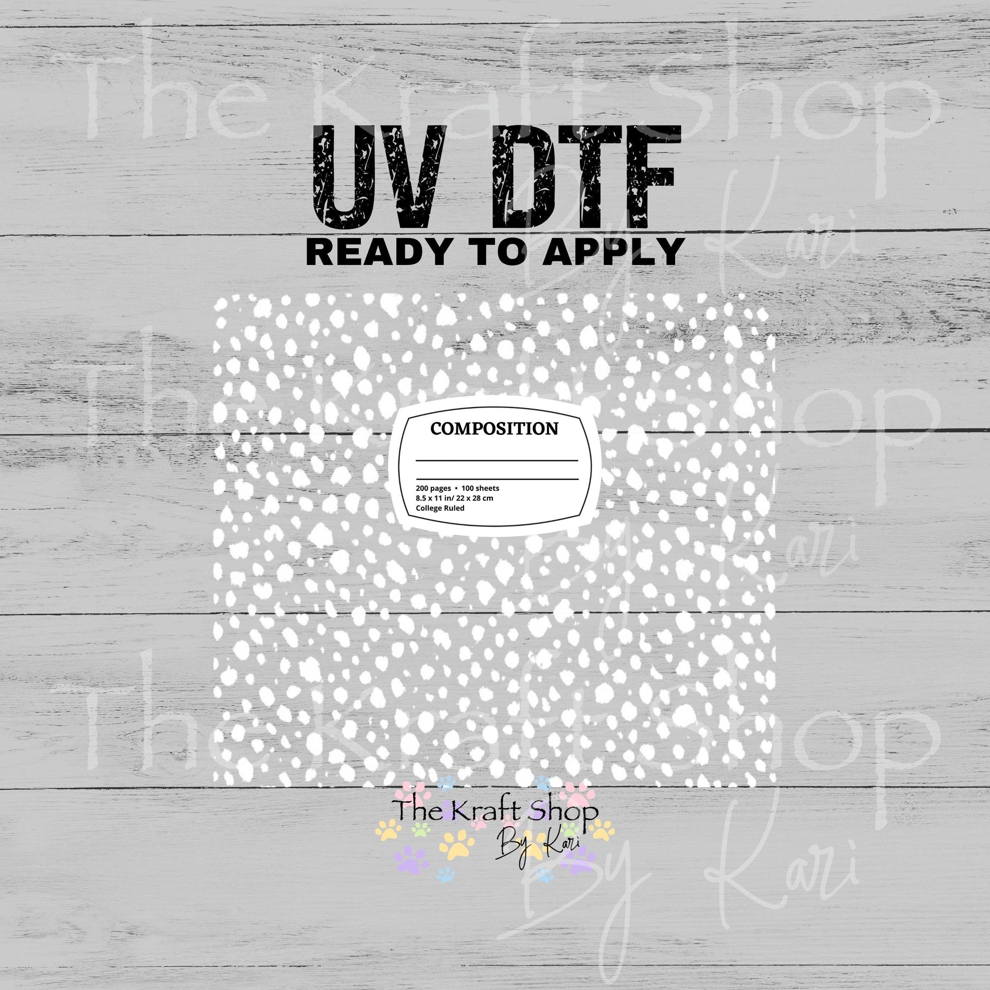 UV DTF Sticker print Composition wrap decal, tumbler decal, permanent sticker. #10538