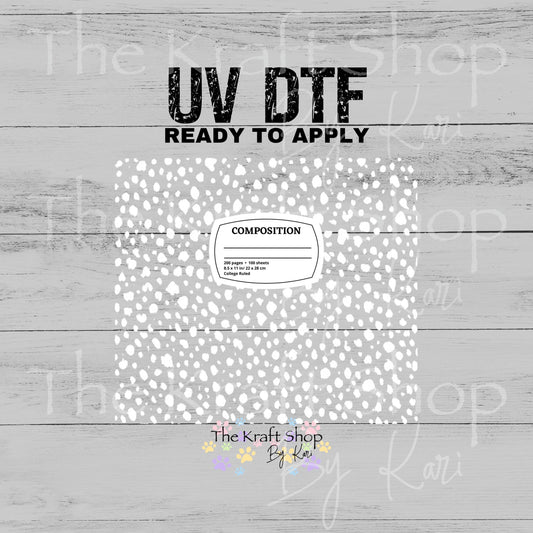 UV DTF Sticker print Composition wrap decal, tumbler decal, permanent sticker. #10538