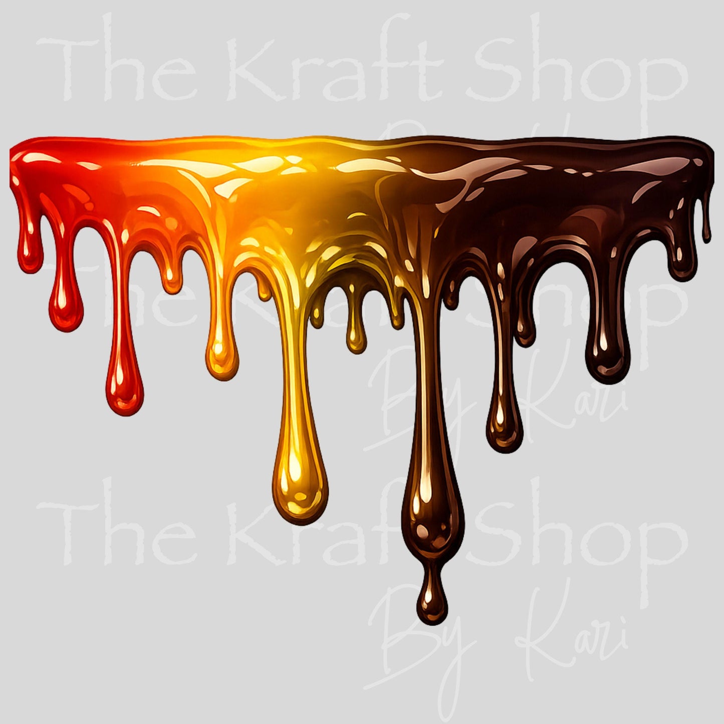UV DTF Horror scene, fall or rainbow Slime Drip Element Spooky Halloween sheet decal #7752