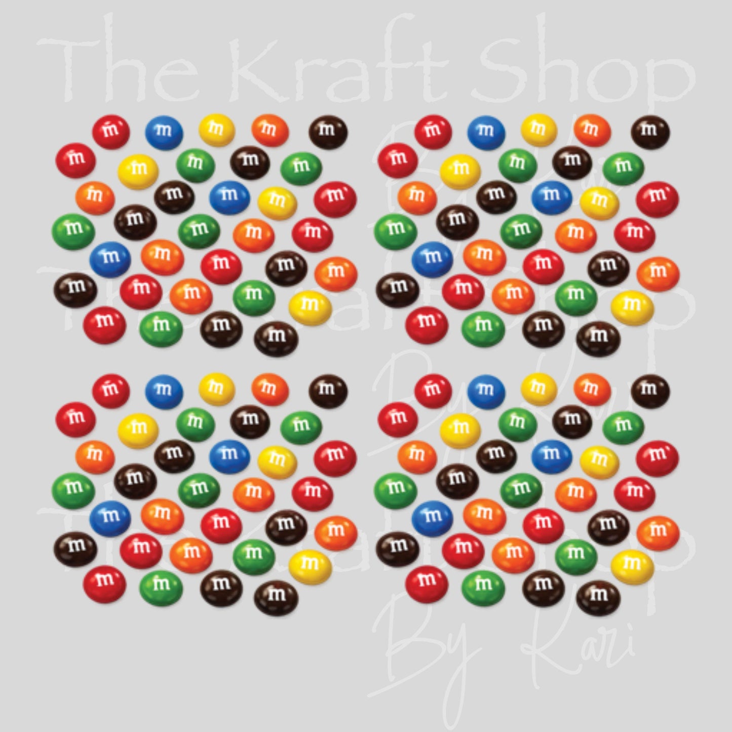 UV DTF Chocolate Candy MM 6x5 Element sheet decal #10533