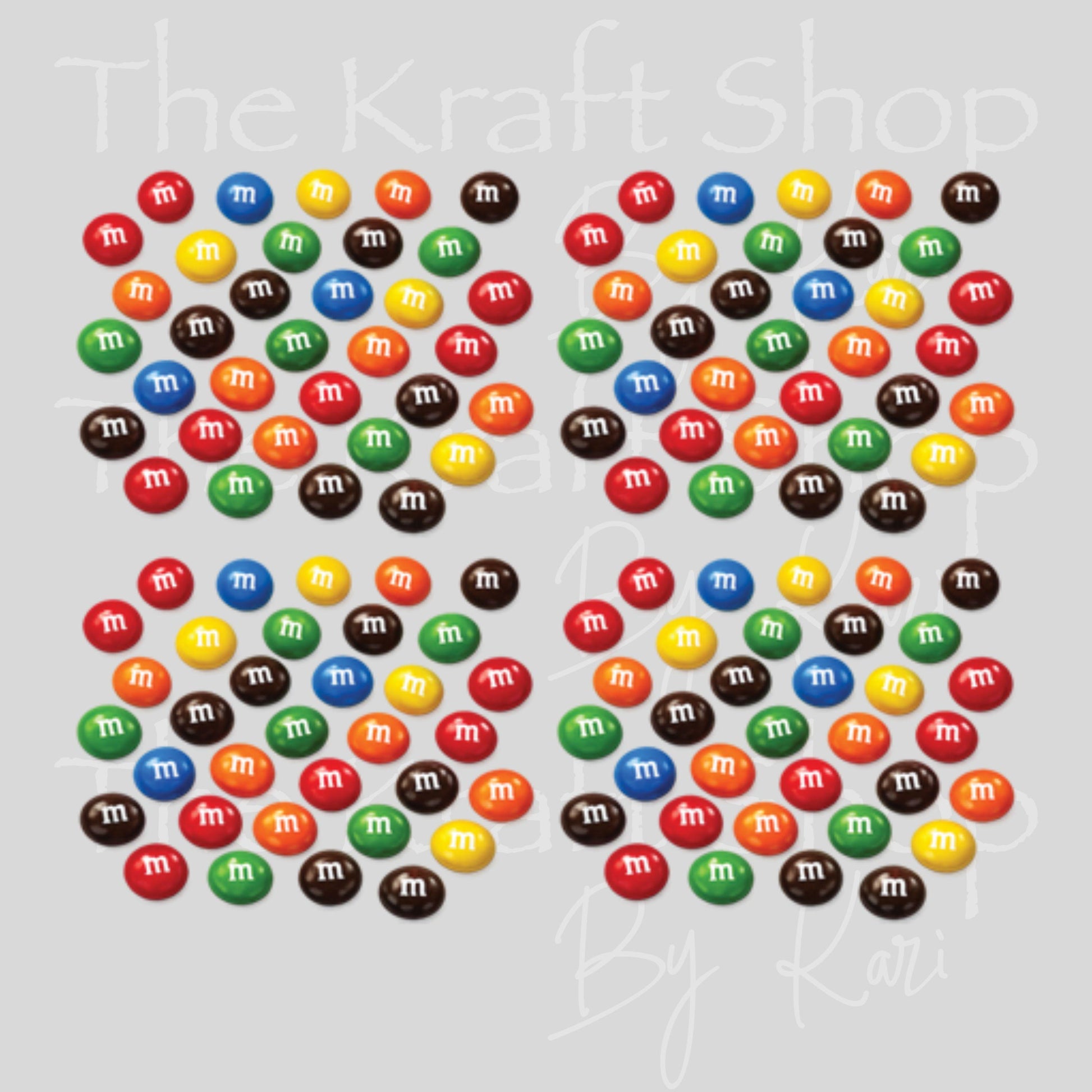 UV DTF Chocolate Candy MM 6x5 Element sheet decal #10533