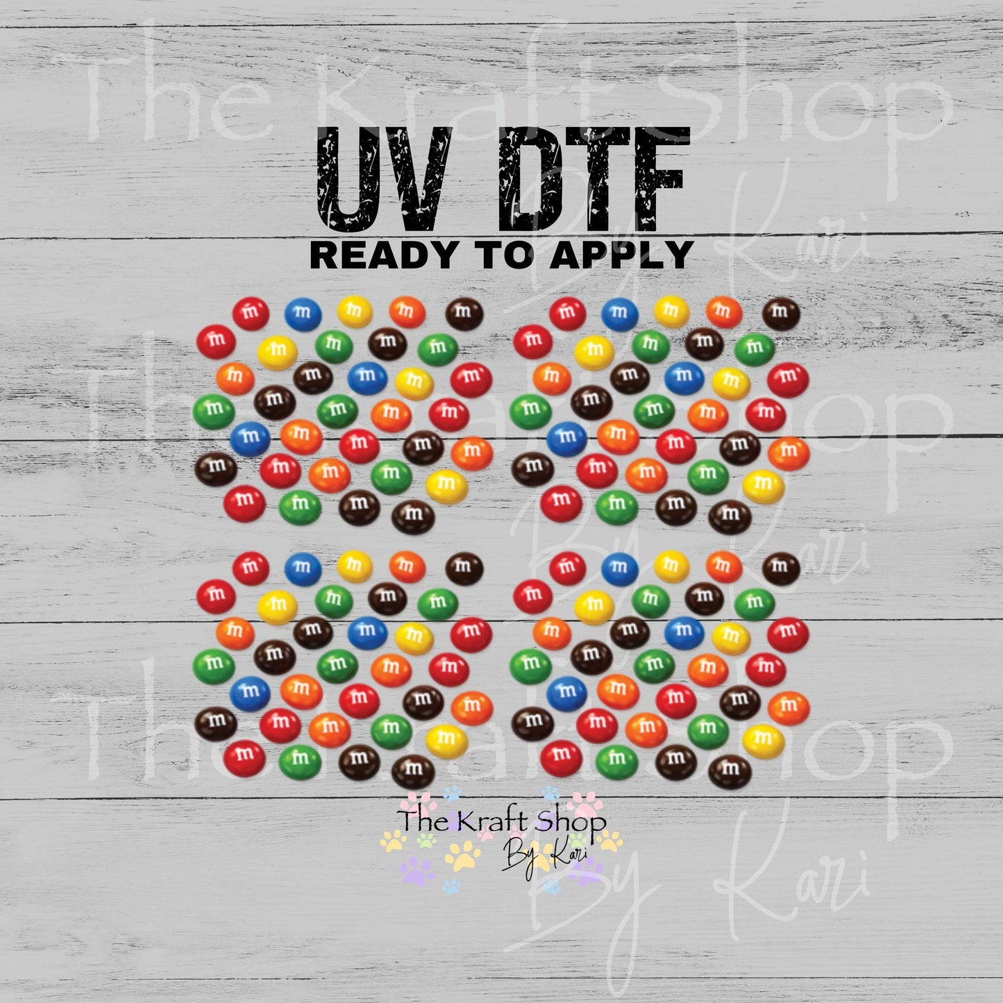 UV DTF Chocolate Candy MM 6x5 Element sheet decal #10533