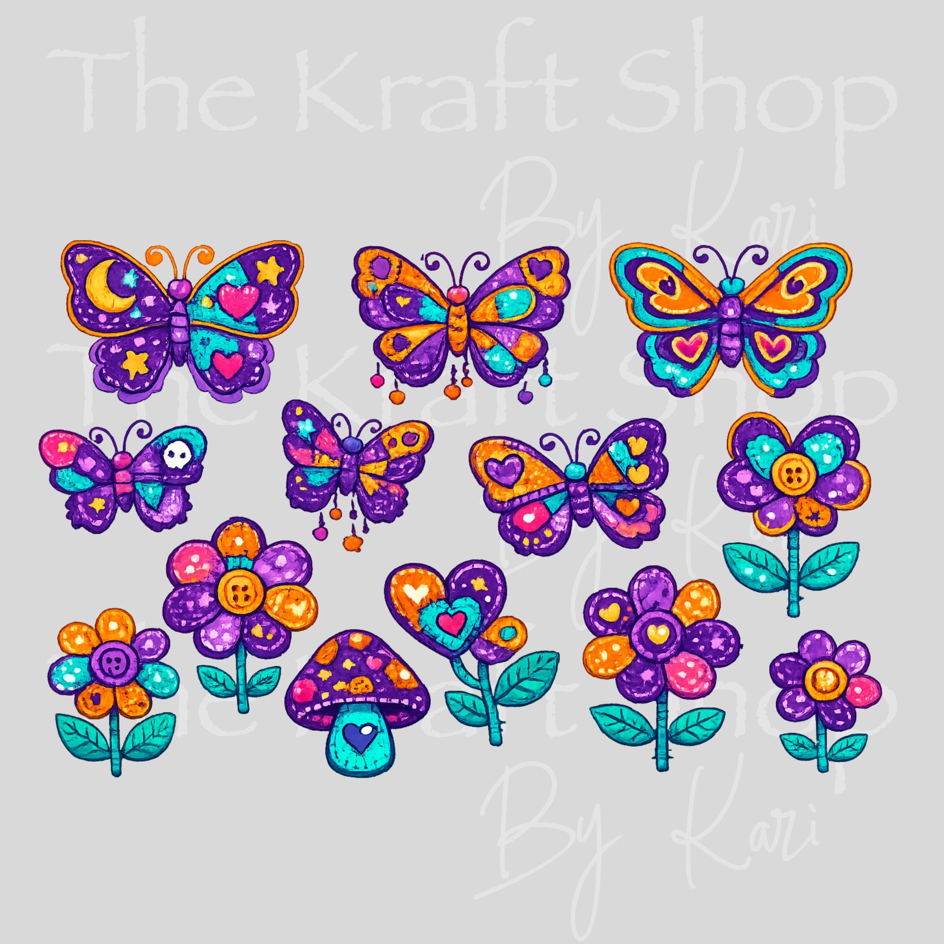 UV DTF Colorful Dragonfly or Butterfly patchwork style sheet 6x4 decal #10534
