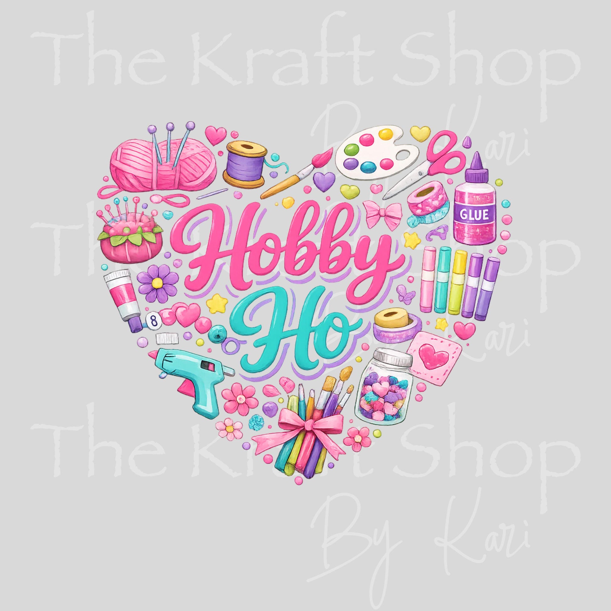 UV DTF Sticker print. Hobby Ho decal, tumbler decal, permanent sticker. Uv wrap for glass can tumbler. #4802