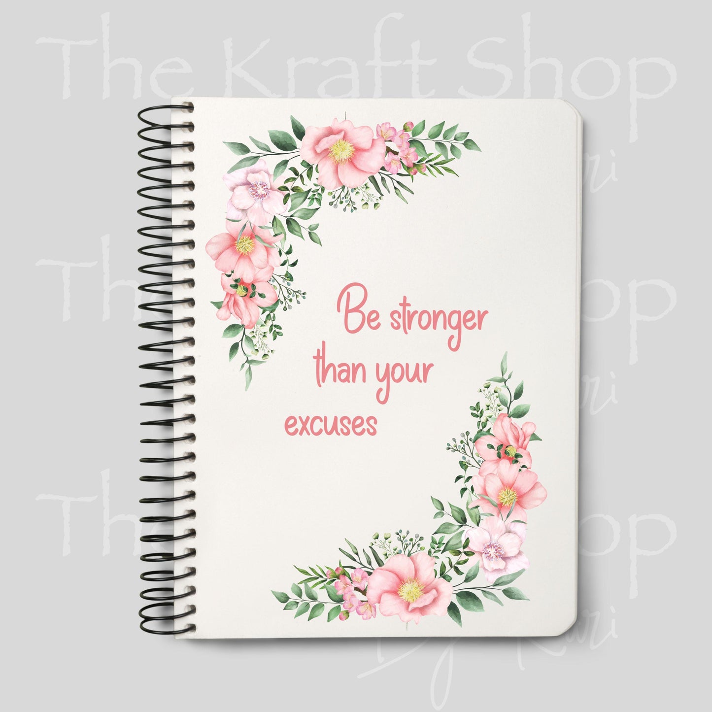 UV DTF Sticker print Be Stronger Notebook Element sheet 8.5x5.7 inches, decal #5592