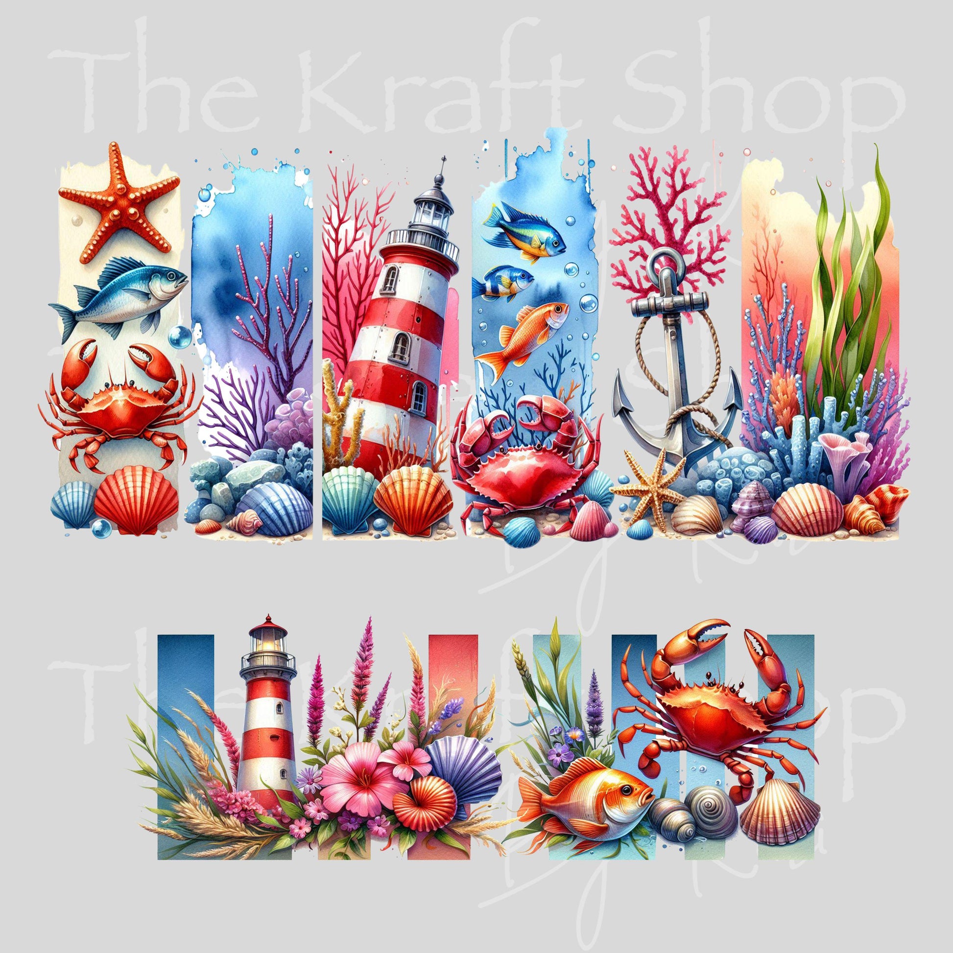 UV DTF 40 oz ready to apply Nautical Strips wrap decal , quencher tumbler decal #3212