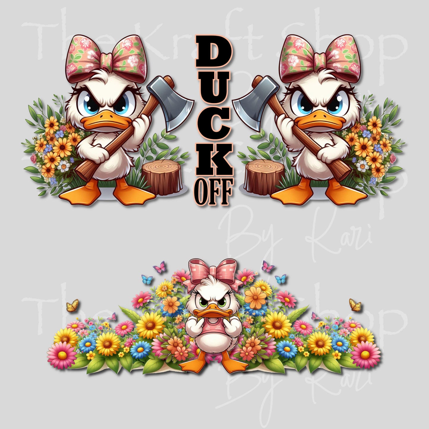 UV DTF 40 oz ready to apply Duck Off wrap decal , quencher tumbler decal #3229