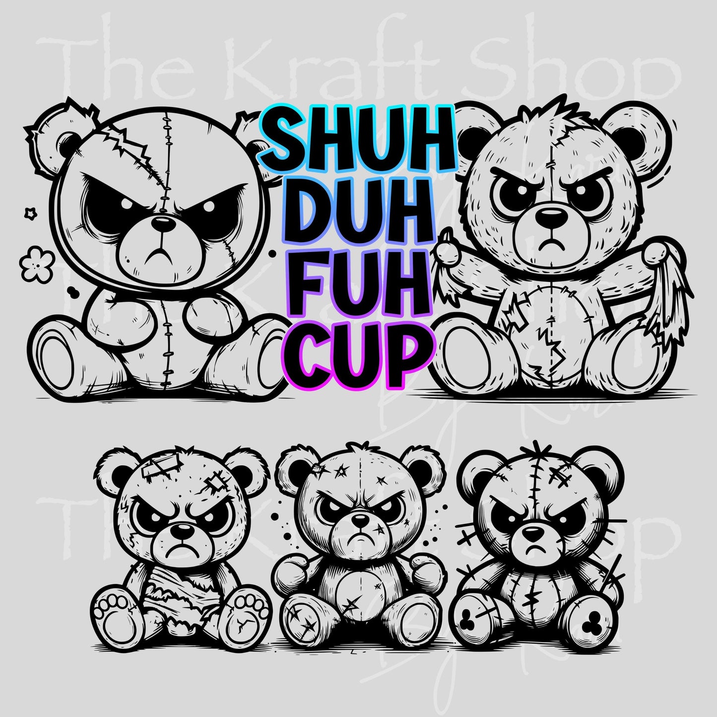 UV DTF 40 oz ready to apply Shuh Duh Fuh Cup wrap decal , quencher tumbler decal #3237