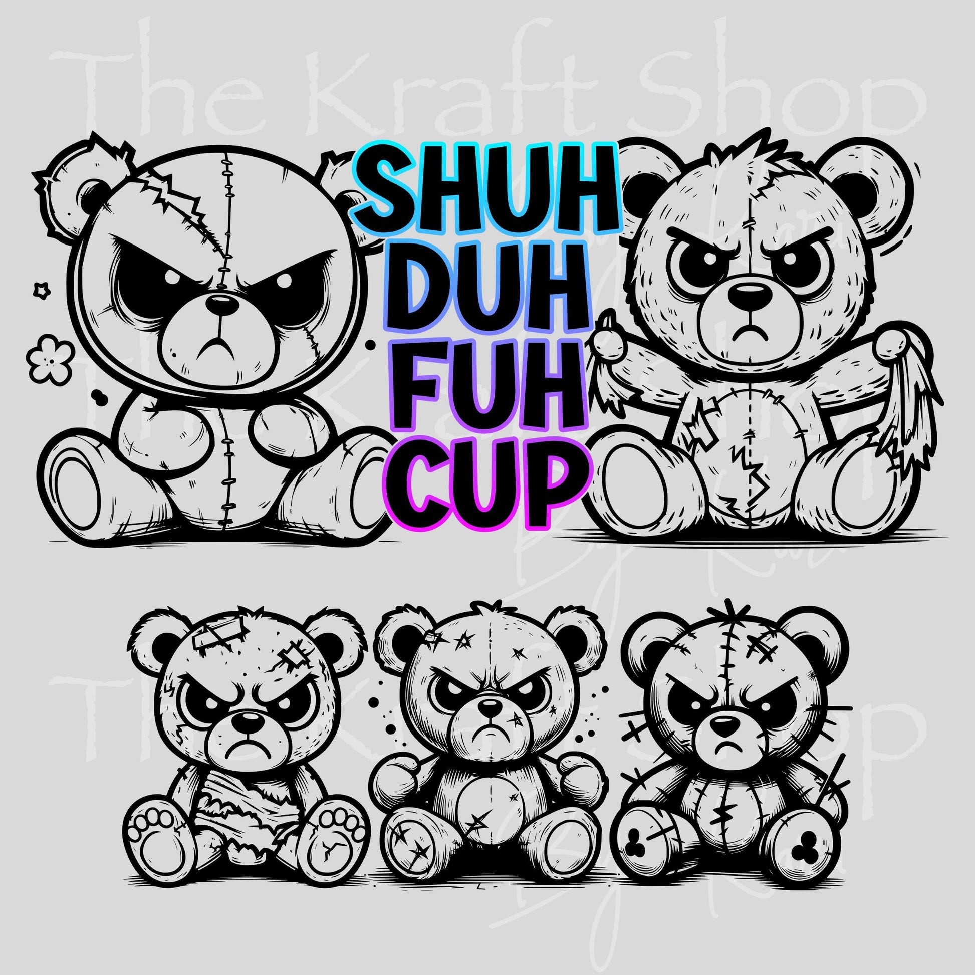 UV DTF 40 oz ready to apply Shuh Duh Fuh Cup wrap decal , quencher tumbler decal #3237