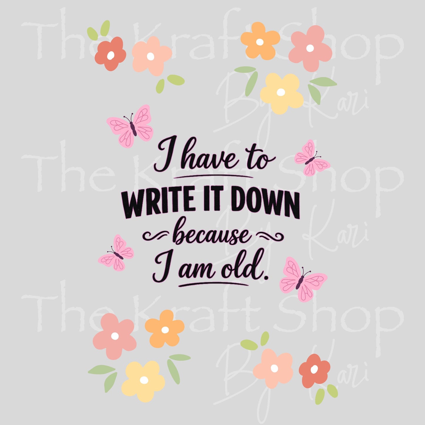 UV DTF Sticker print I Have To Write It Down Notebook Element sheet 8.5x5.7 inches, decal #5596