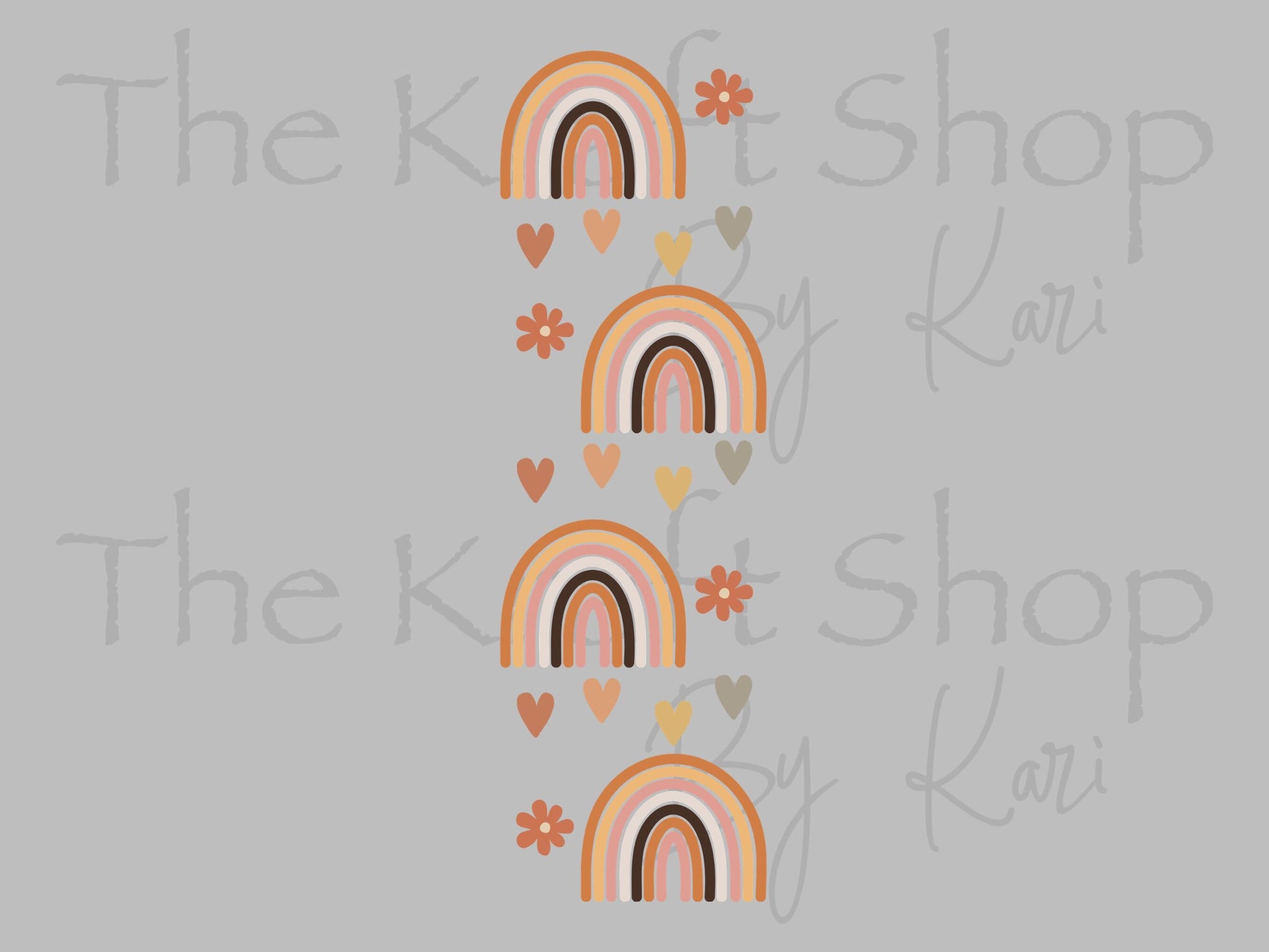 UV DTF Pen Wrap Ready To Apply Sticker Print. Boho Rainbows with transparent backing Uv Pen wrap. #8045
