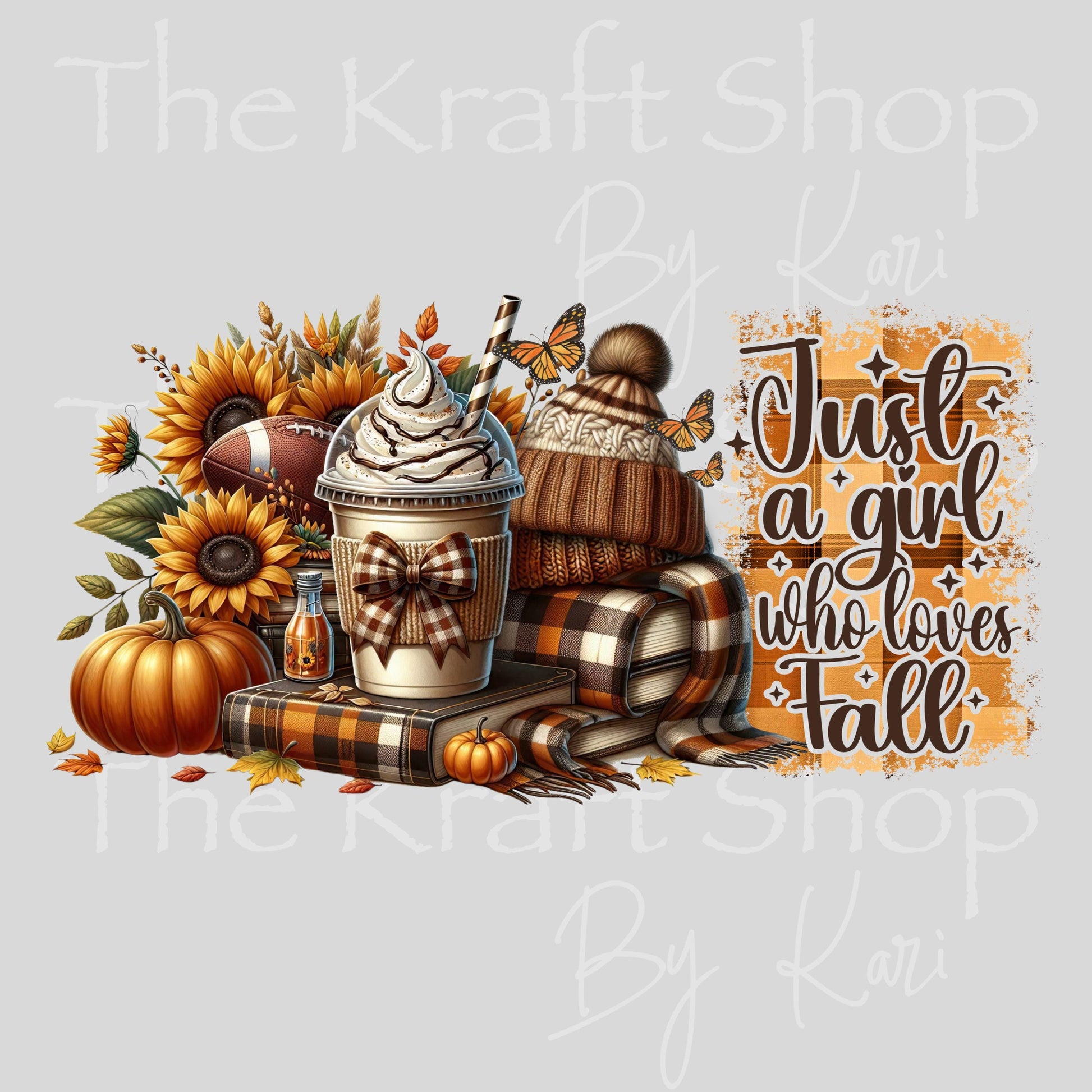 UV DTF Sticker print. A Girl Who Loves Fall Wrap glass can wrap decal, tumbler decal, permanent sticker. #5577