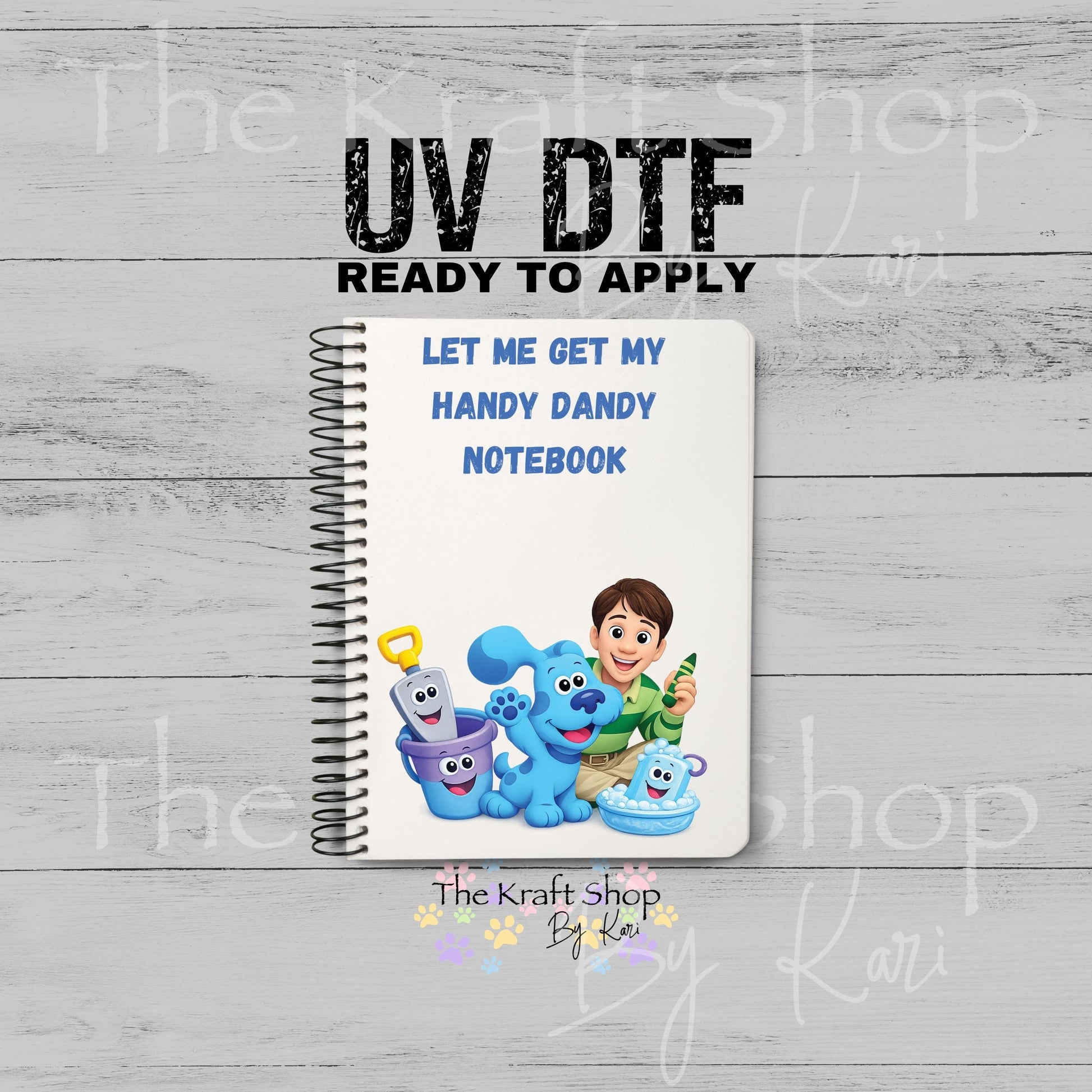 UV DTF Sticker print Handy Dandy Notebook Element sheet 8.5x5.7 inches, decal #5594