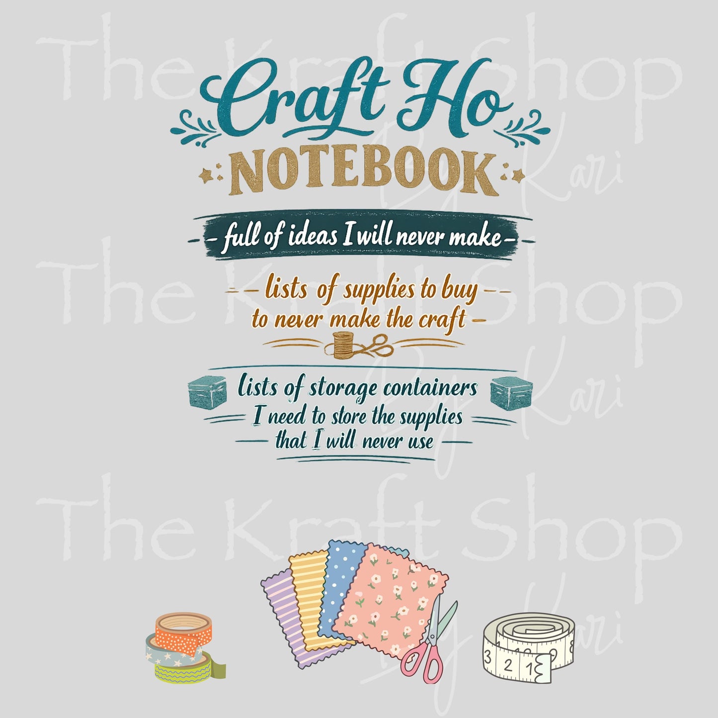 UV DTF Sticker print Craft Ho Notebook Element sheet 8.5x5.7 inches, decal #5610
