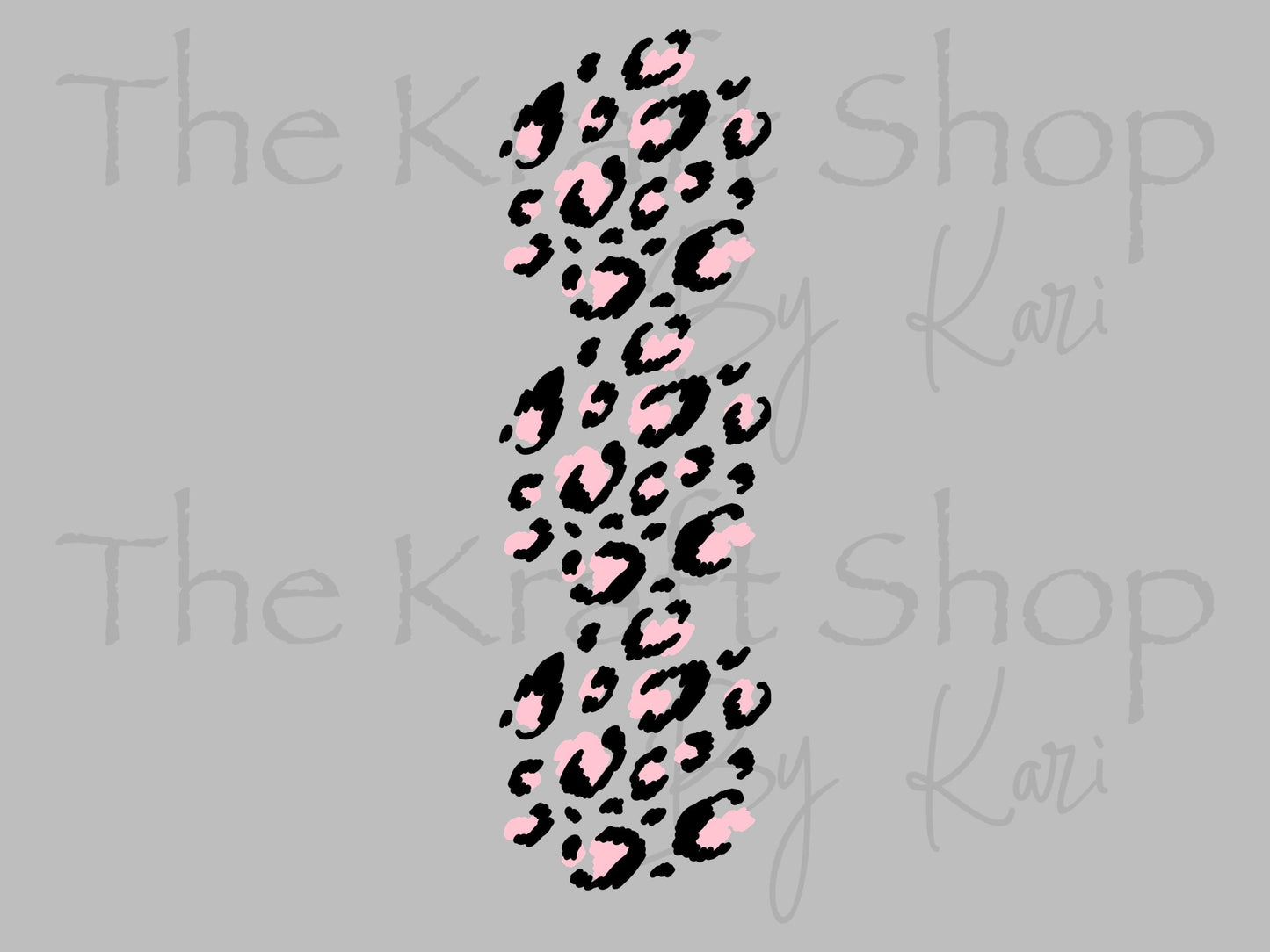 UV DTF Pen Wrap Ready To Apply Sticker Print. Pink Leopard Spots with transparent backing Uv Pen wrap. #8050