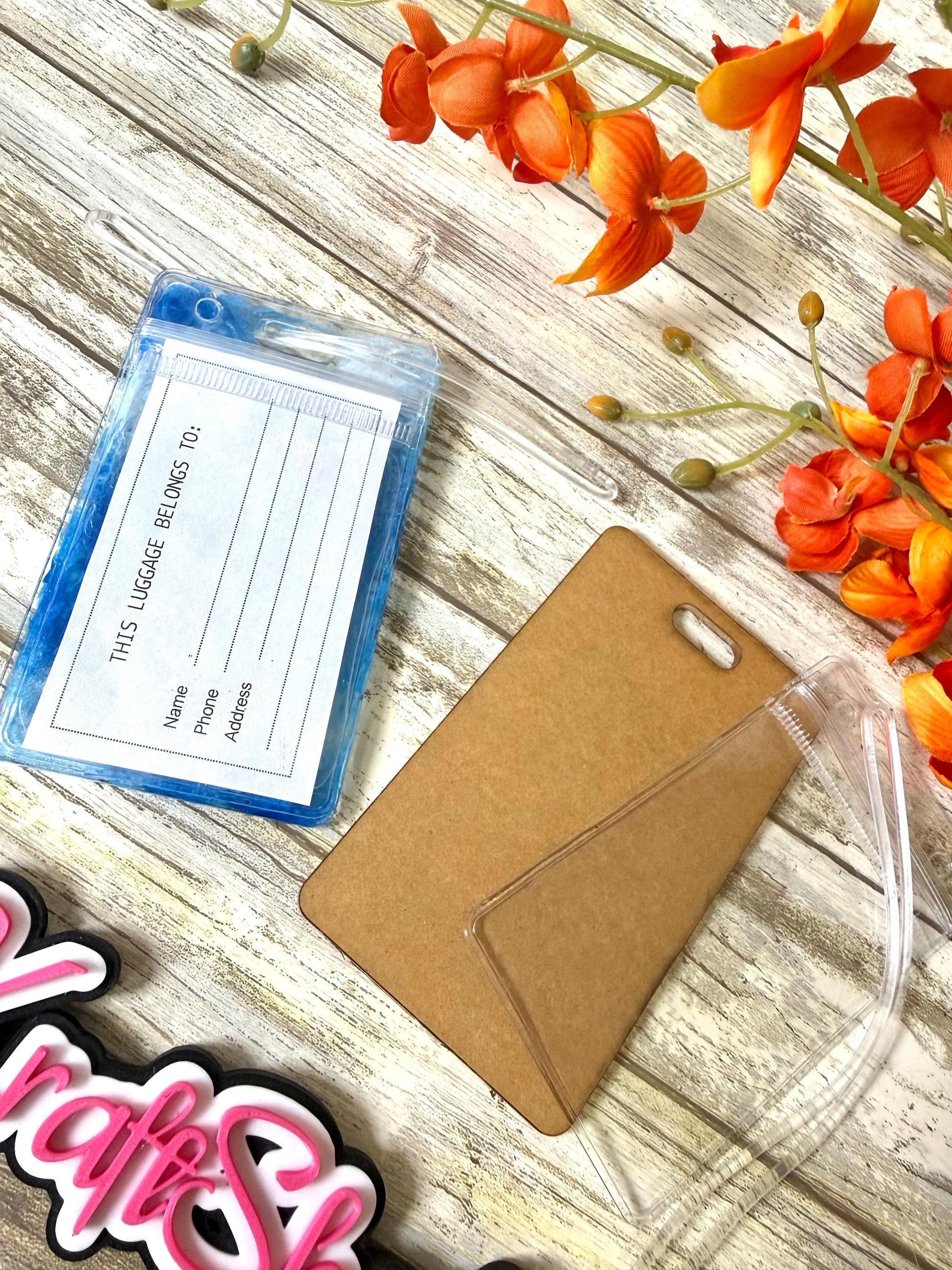 Acrylic luggage tag blanks. Acrylic shapes for crafts.