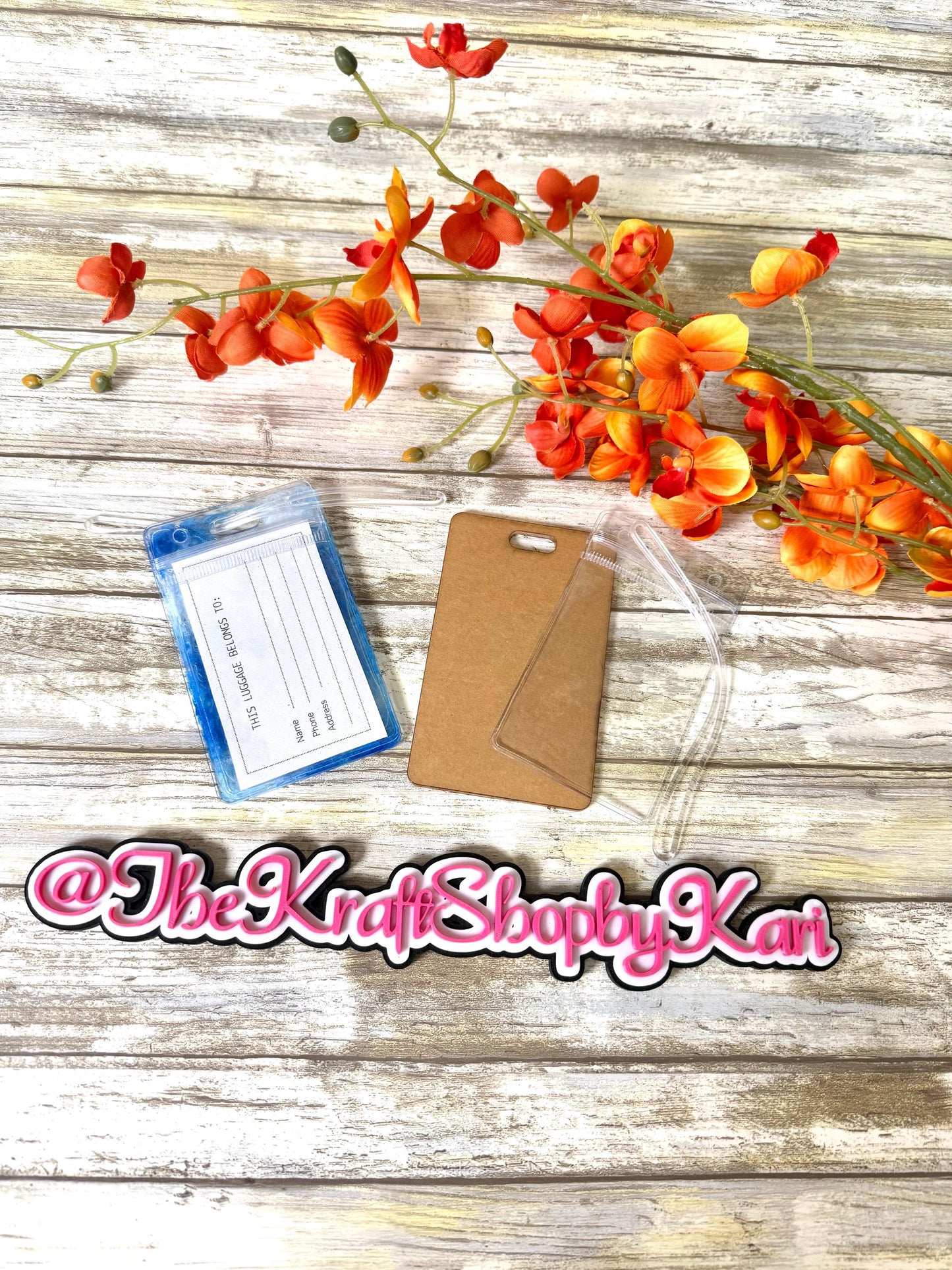 Acrylic luggage tag blanks. Acrylic shapes for crafts.