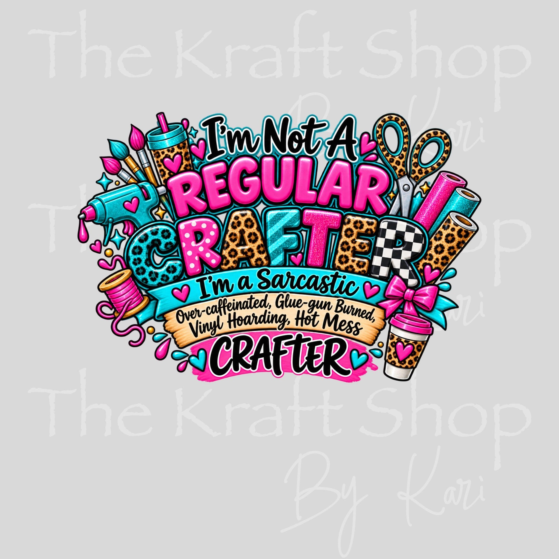 UV DTF Sticker print. I'm Not a Regular Crafter decal, tumbler decal, permanent sticker. #4808