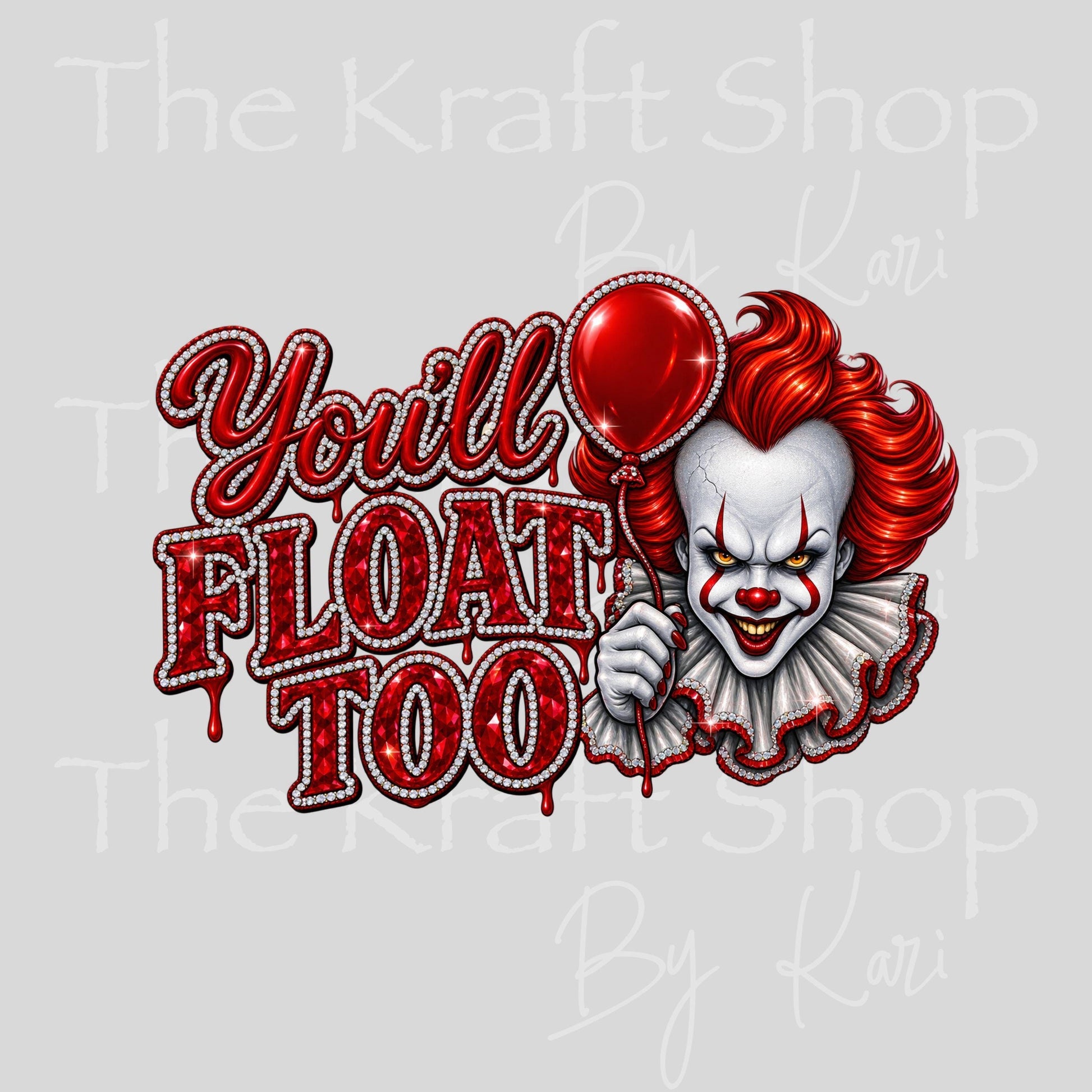 UV DTF Sticker print. You'll Float Too decal, tumbler decal, permanent sticker. #7764