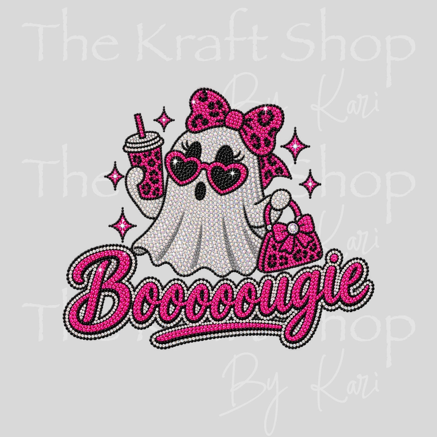UV DTF Sticker print. Booougie Ghost decal, tumbler decal, permanent sticker. #7765