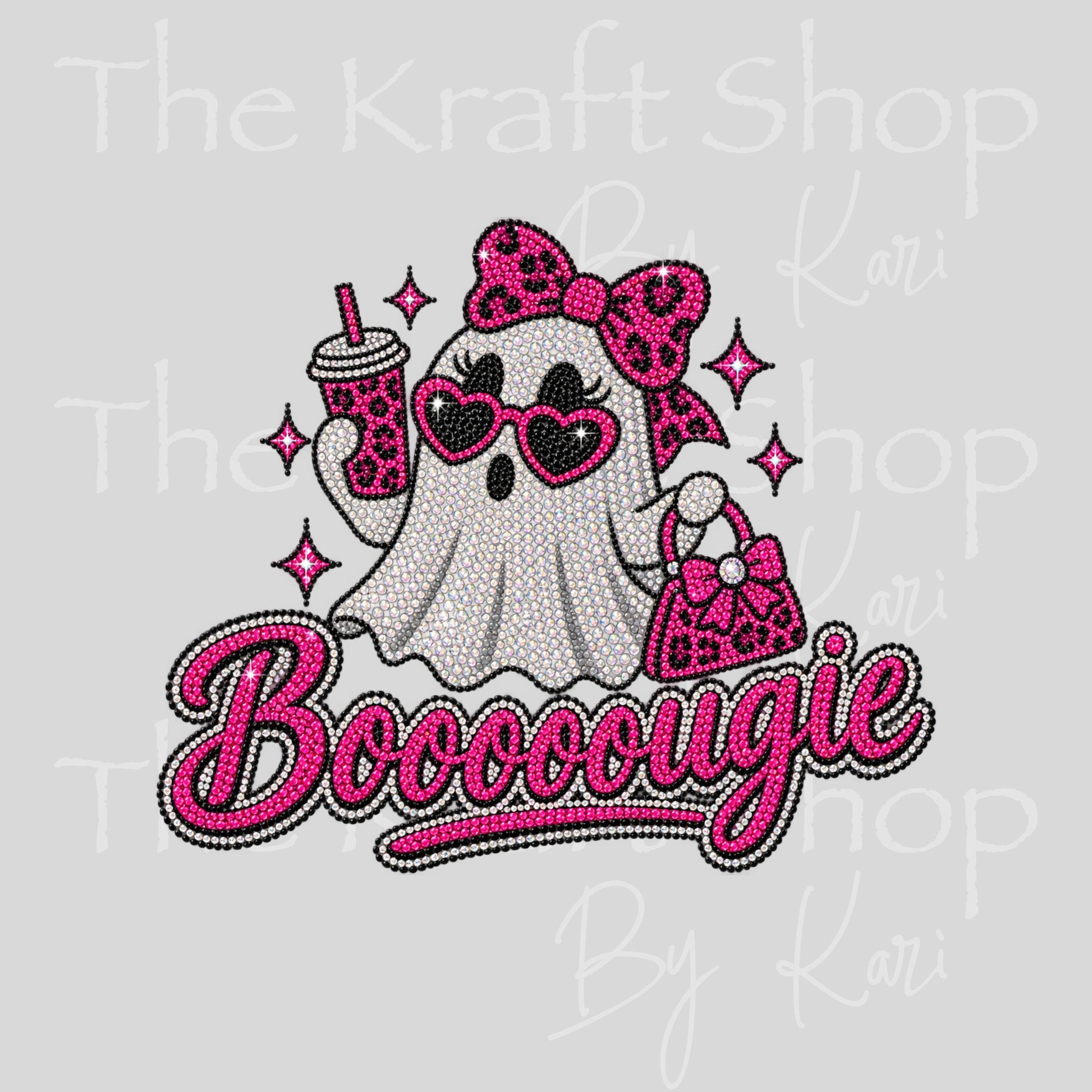 UV DTF Sticker print. Booougie Ghost decal, tumbler decal, permanent sticker. #7765