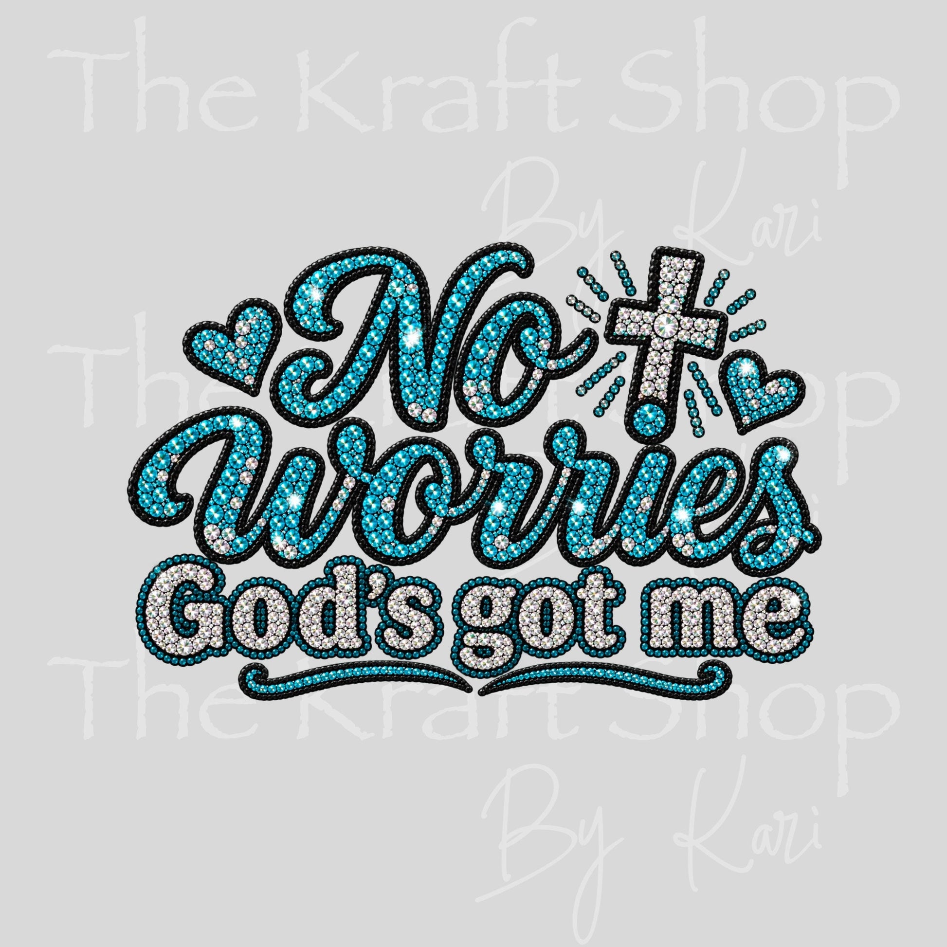 UV DTF Sticker print. No Worries decal, tumbler decal, permanent sticker. #4815