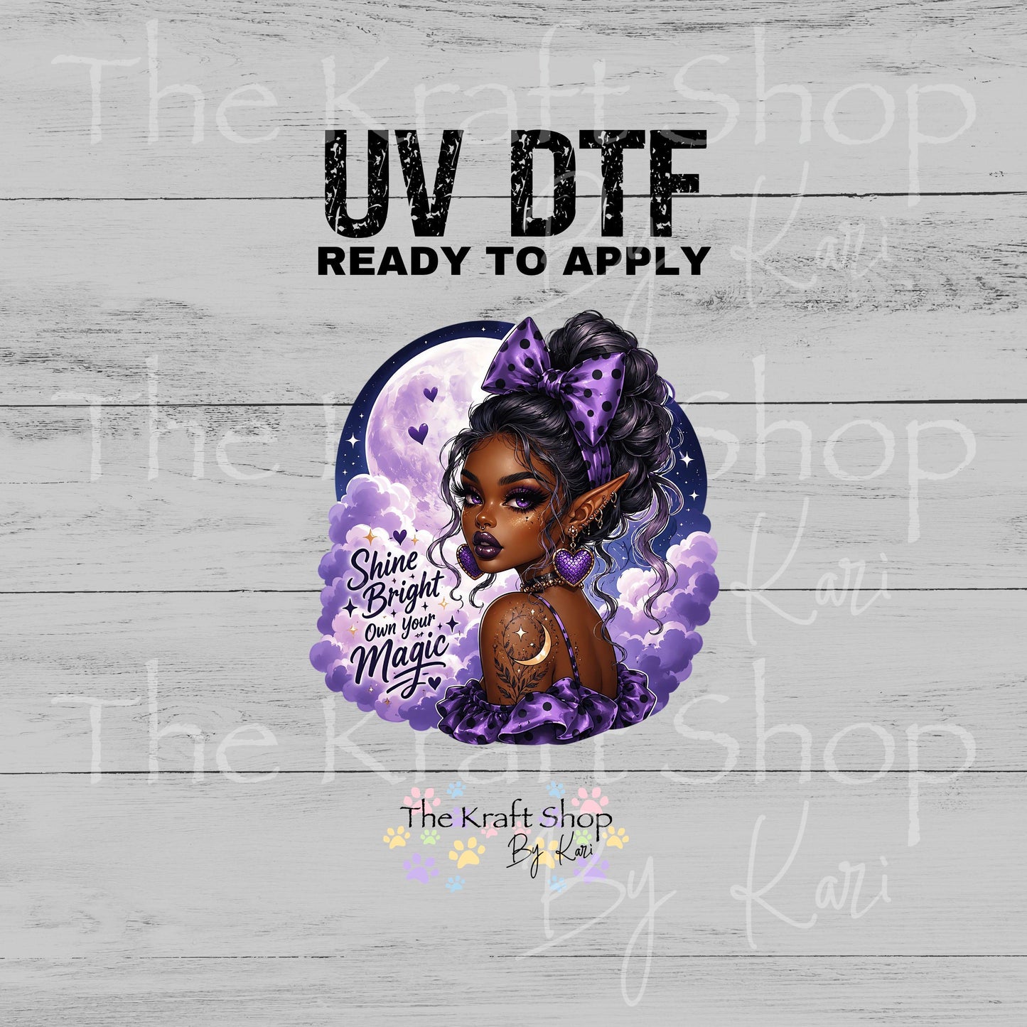 UV DTF Sticker print. Shine Bright Magic decal, tumbler decal, permanent sticker. #4822