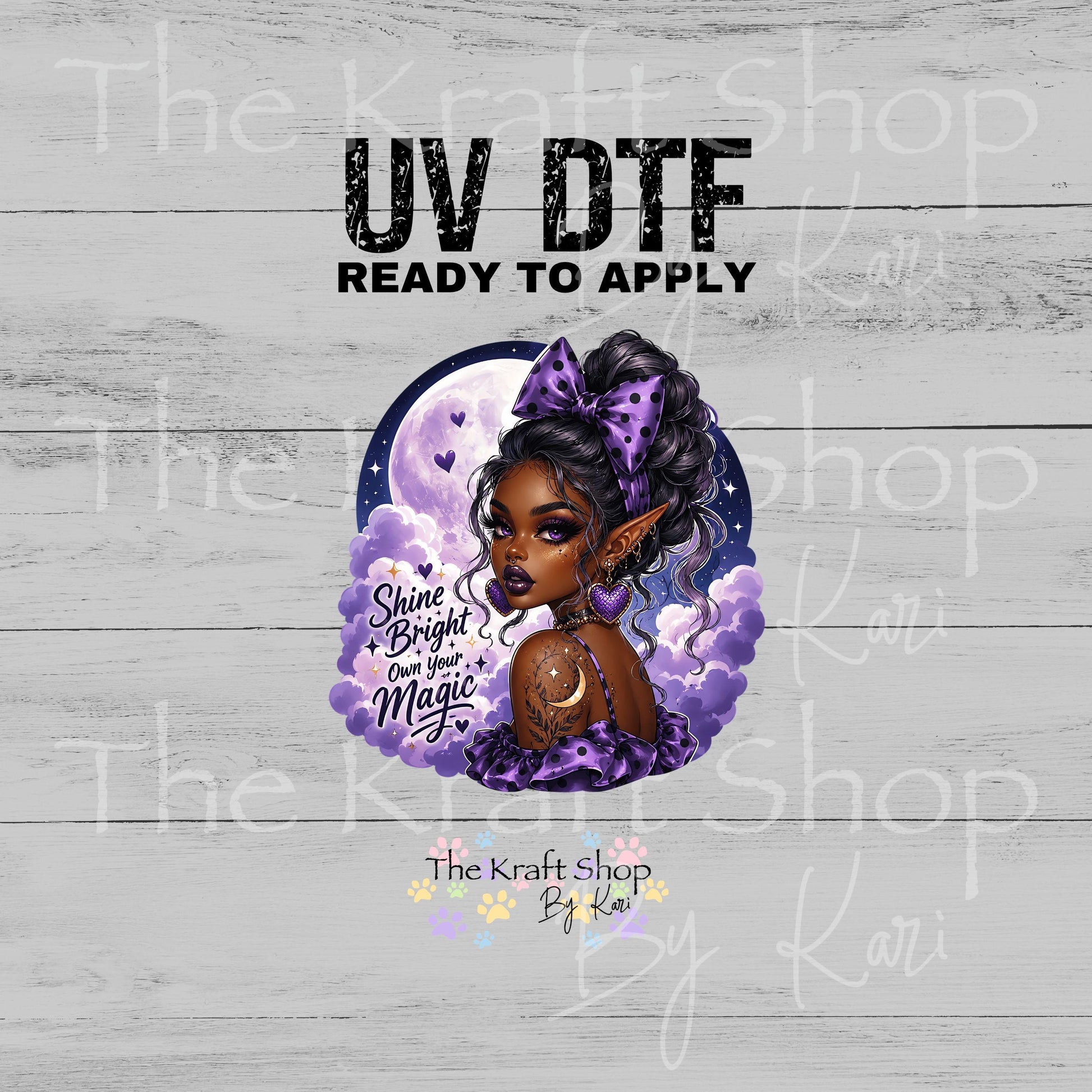 UV DTF Sticker print. Shine Bright Magic decal, tumbler decal, permanent sticker. #4822