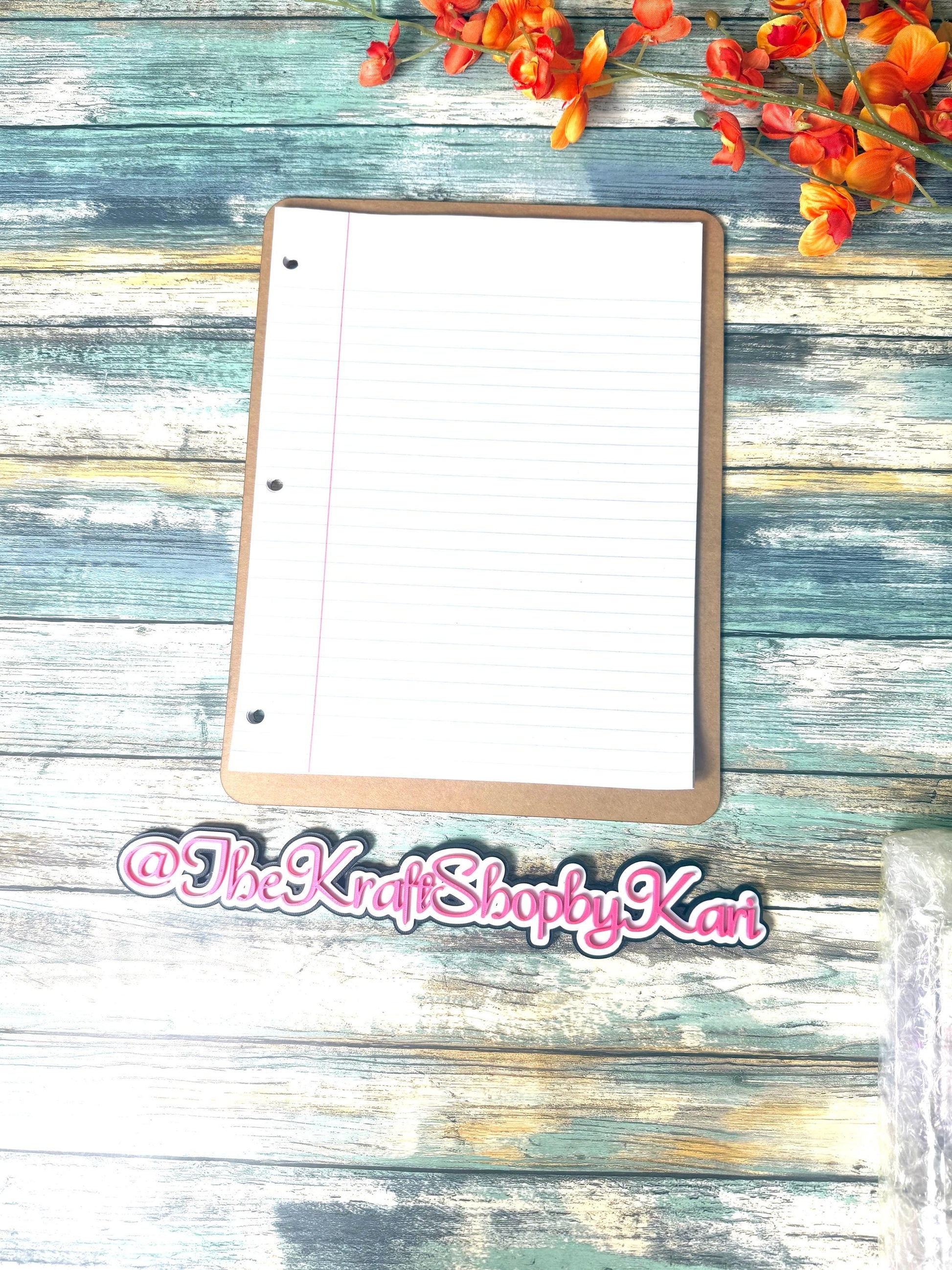 Acrylic XL notebook blank set DIY notebook
