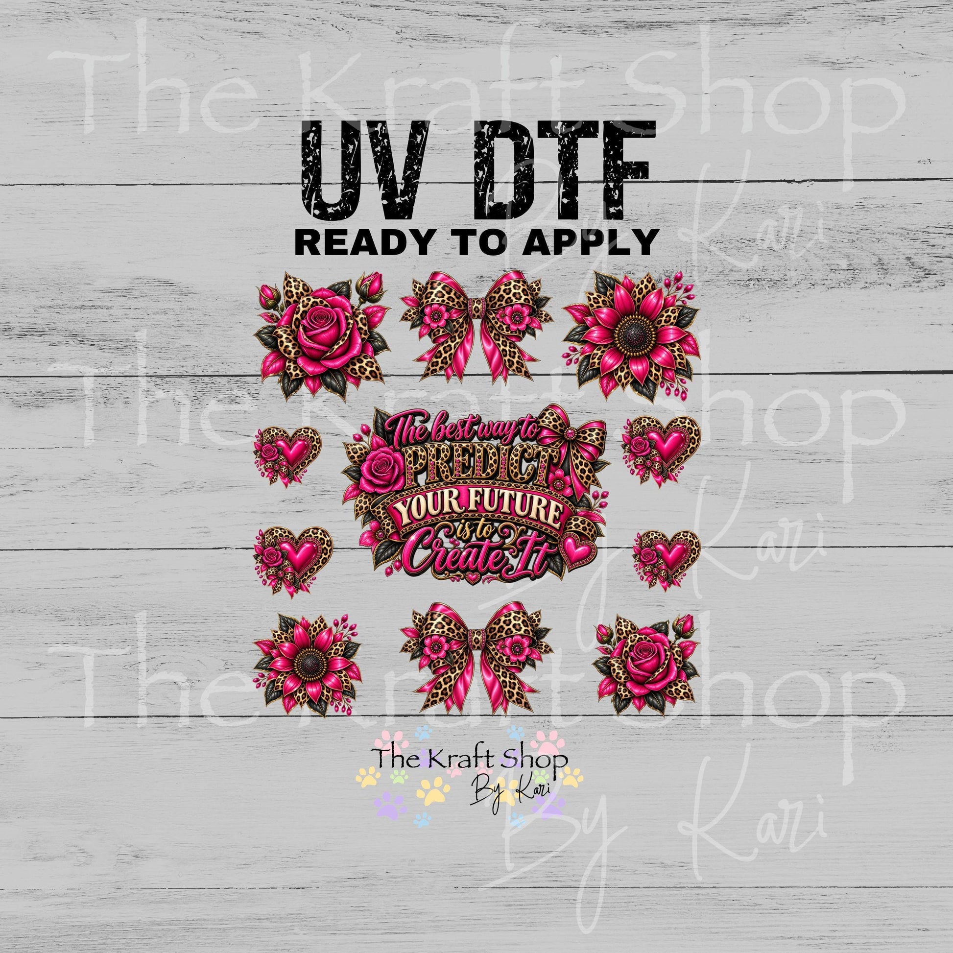 UV DTF Sticker print The Best Way Element sheet 8x8 decal, tumbler decal, permanent sticker. #10562