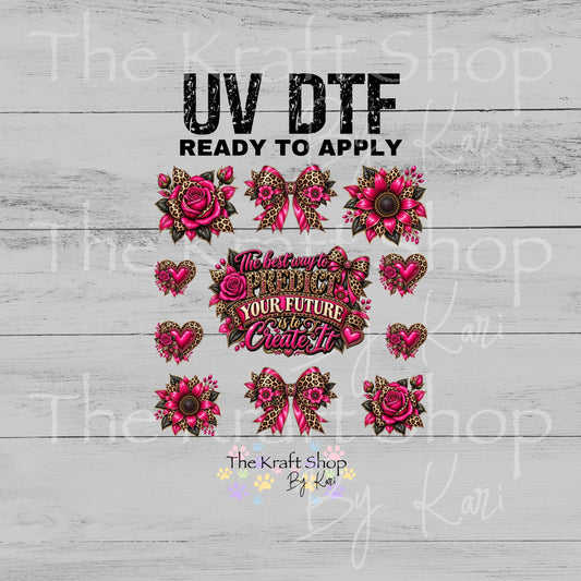 UV DTF Sticker print The Best Way Element sheet 8x8 decal, tumbler decal, permanent sticker. #10562