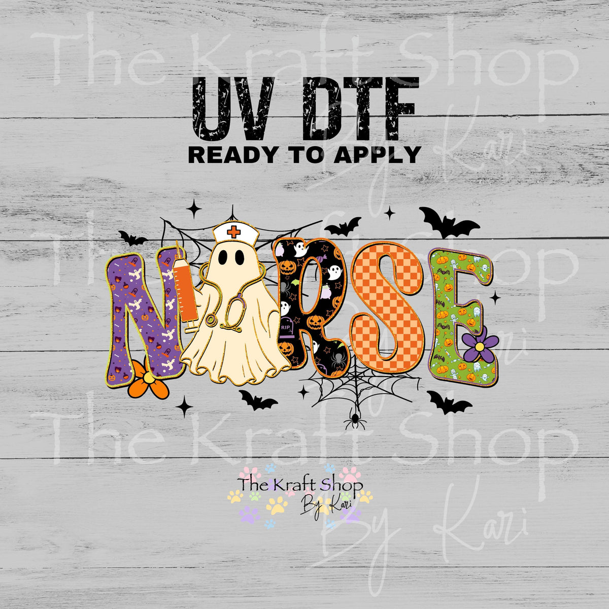 UV DTF Sticker Print. Nurse Ghost #7779