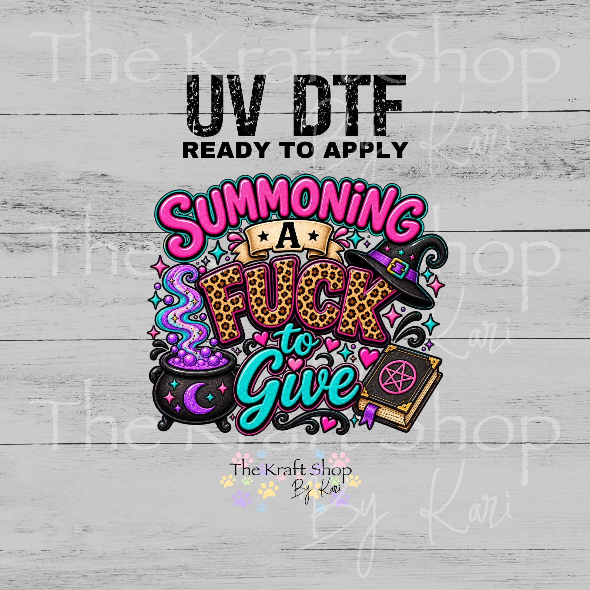 UV DTF Sticker print. Summoning decal, tumbler decal, permanent sticker. #4809