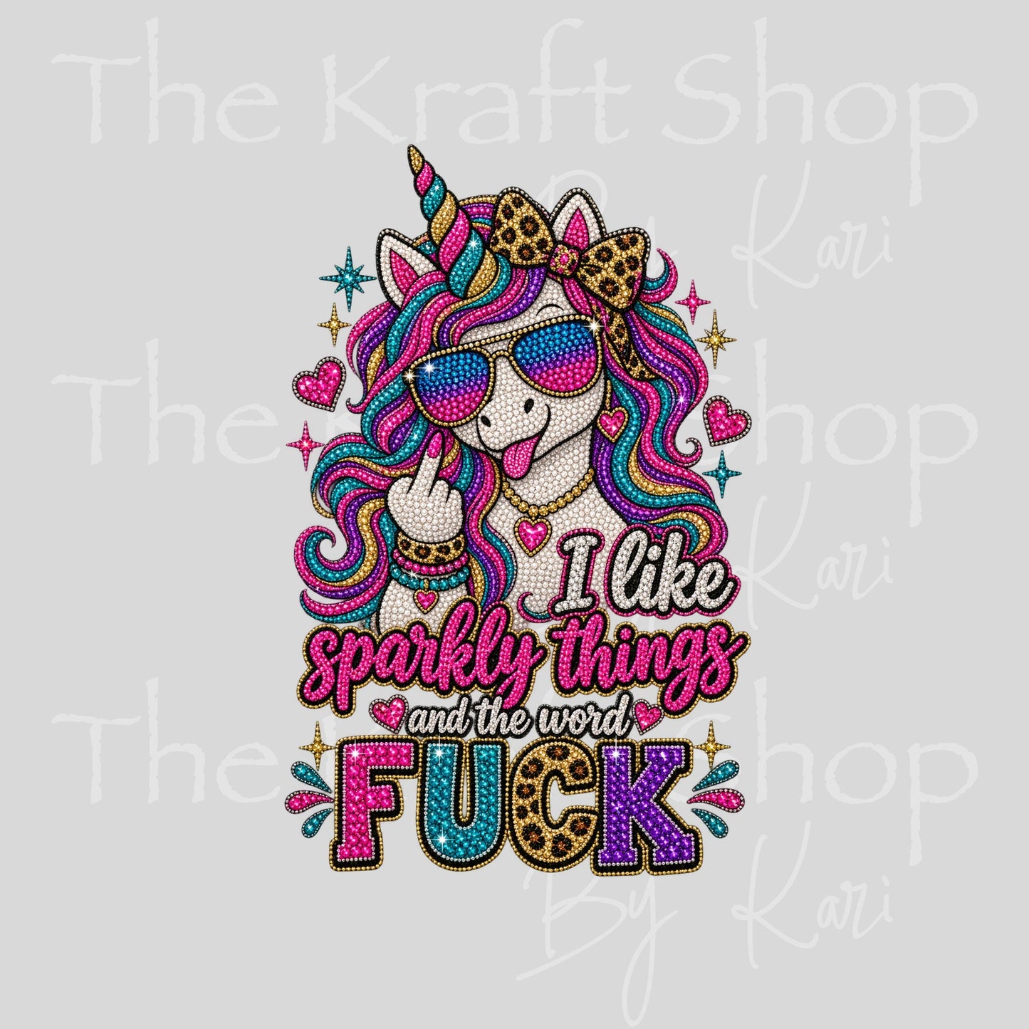 UV DTF Sticker print. I Like Sparkly Things decal, tumbler decal, permanent sticker. #4814