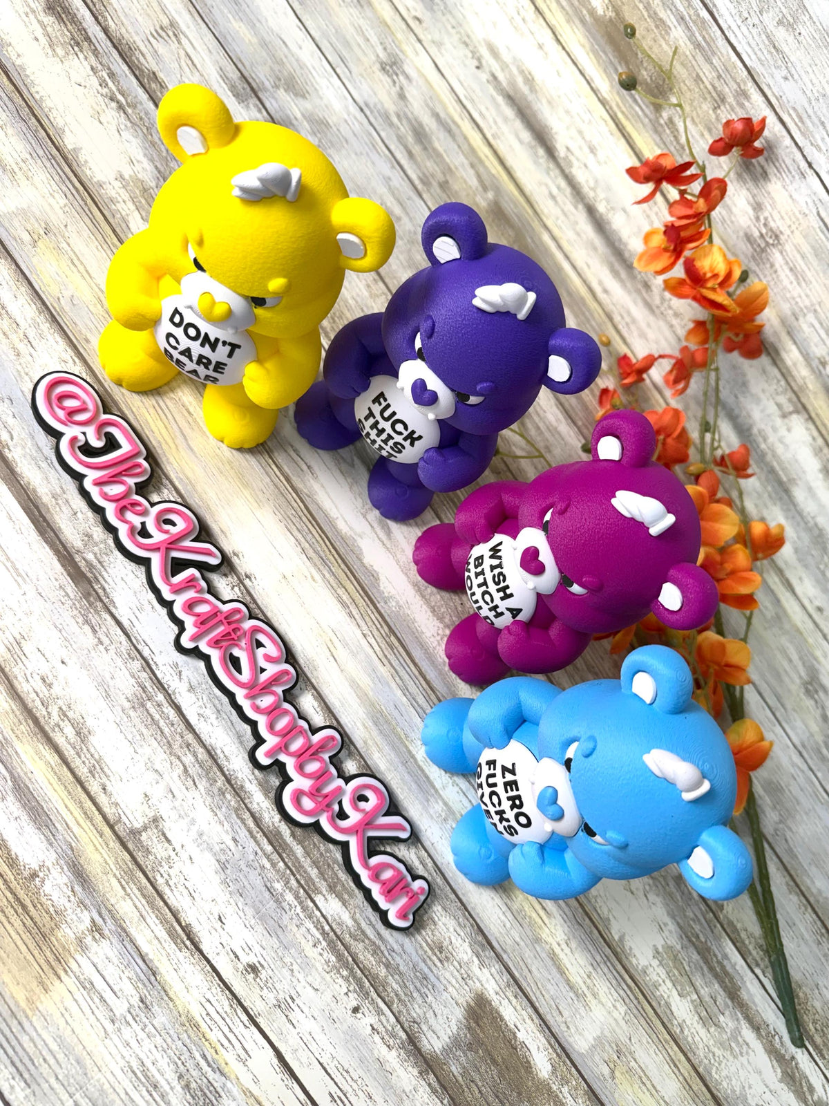 3D Swear Bear. Sarcastic Bear. Ready to ship.