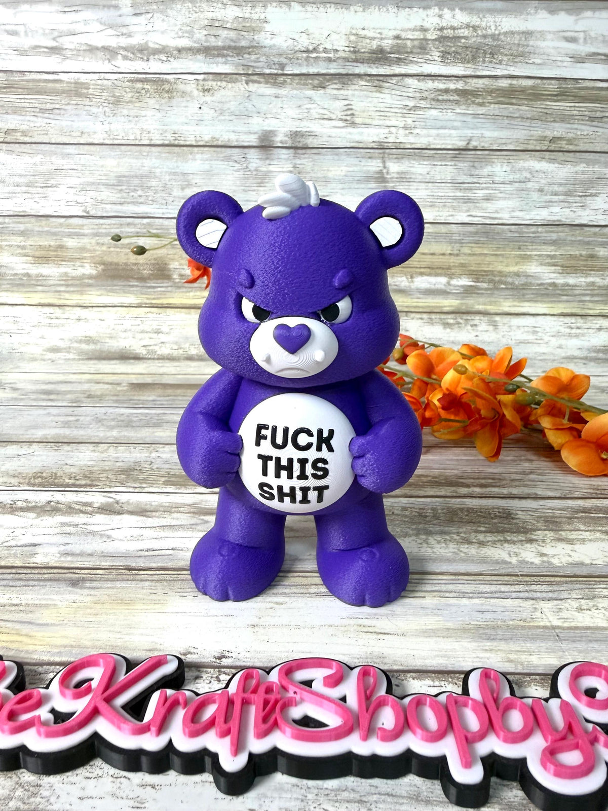 3D Swear Bear. Sarcastic Bear. Ready to ship.