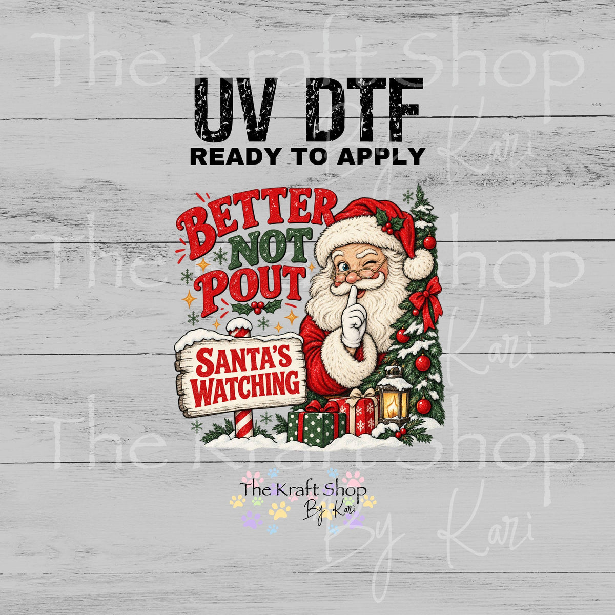 UV DTF Sticker print. Better Not Pout decal, tumbler decal, permanent sticker. UV wrap for glass can tumbler. #7799