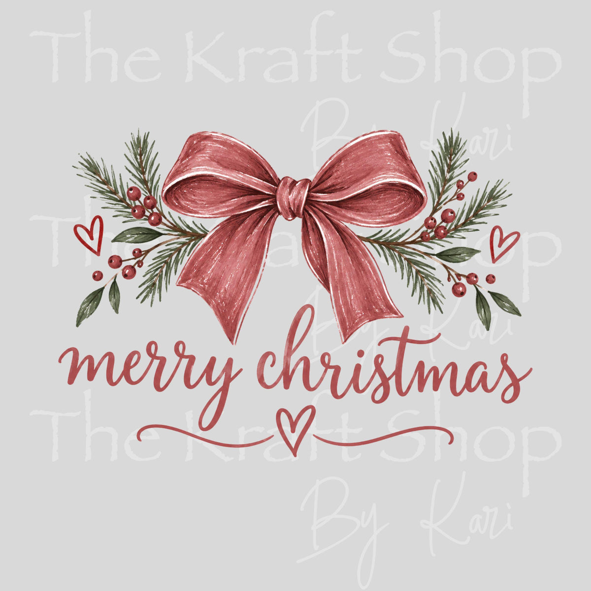UV DTF Sticker print. Merry Christmas Bow decal, tumbler decal, permanent sticker. UV wrap for glass can tumbler. #7800