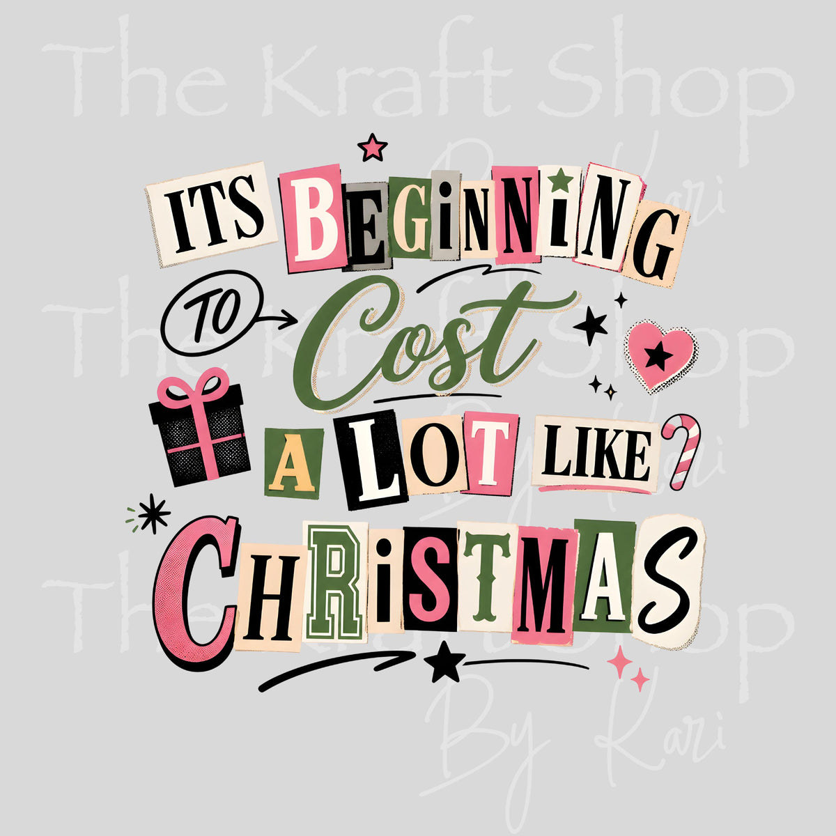 UV DTF Sticker print. Cost Like Christmas decal, tumbler decal, permanent sticker. #7801