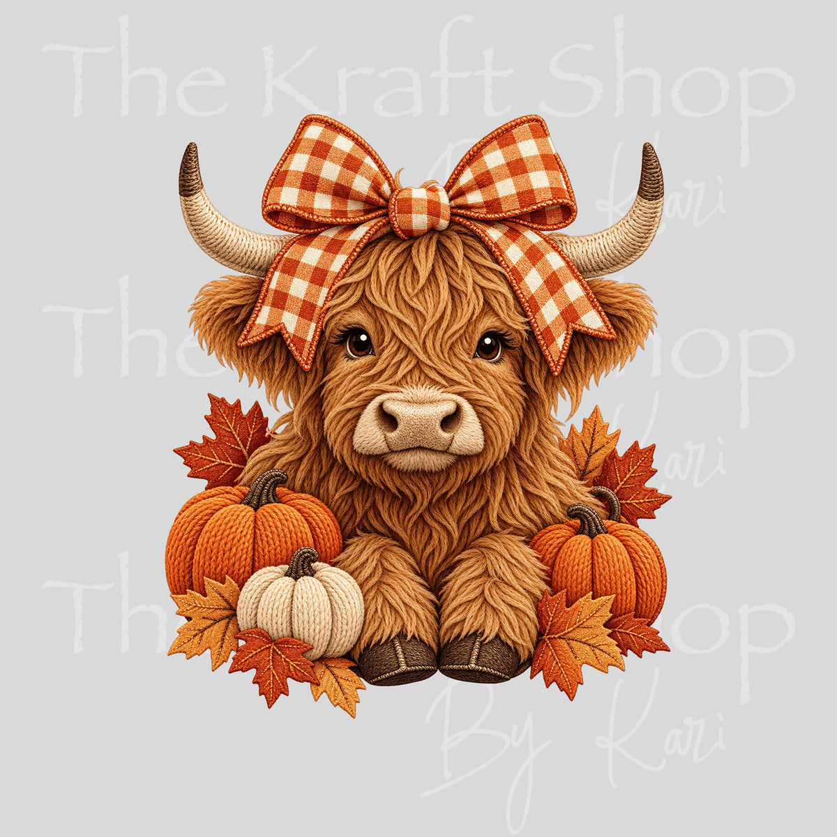 UV DTF Sticker print Yarn Fall Cow decal, tumbler decal, permanent sticker. #7803